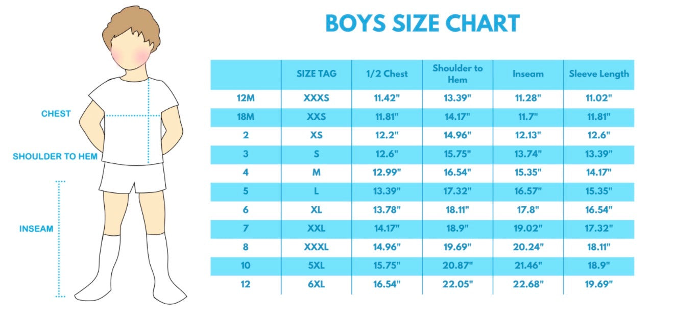 Blue He is risen boy’s embroidery top