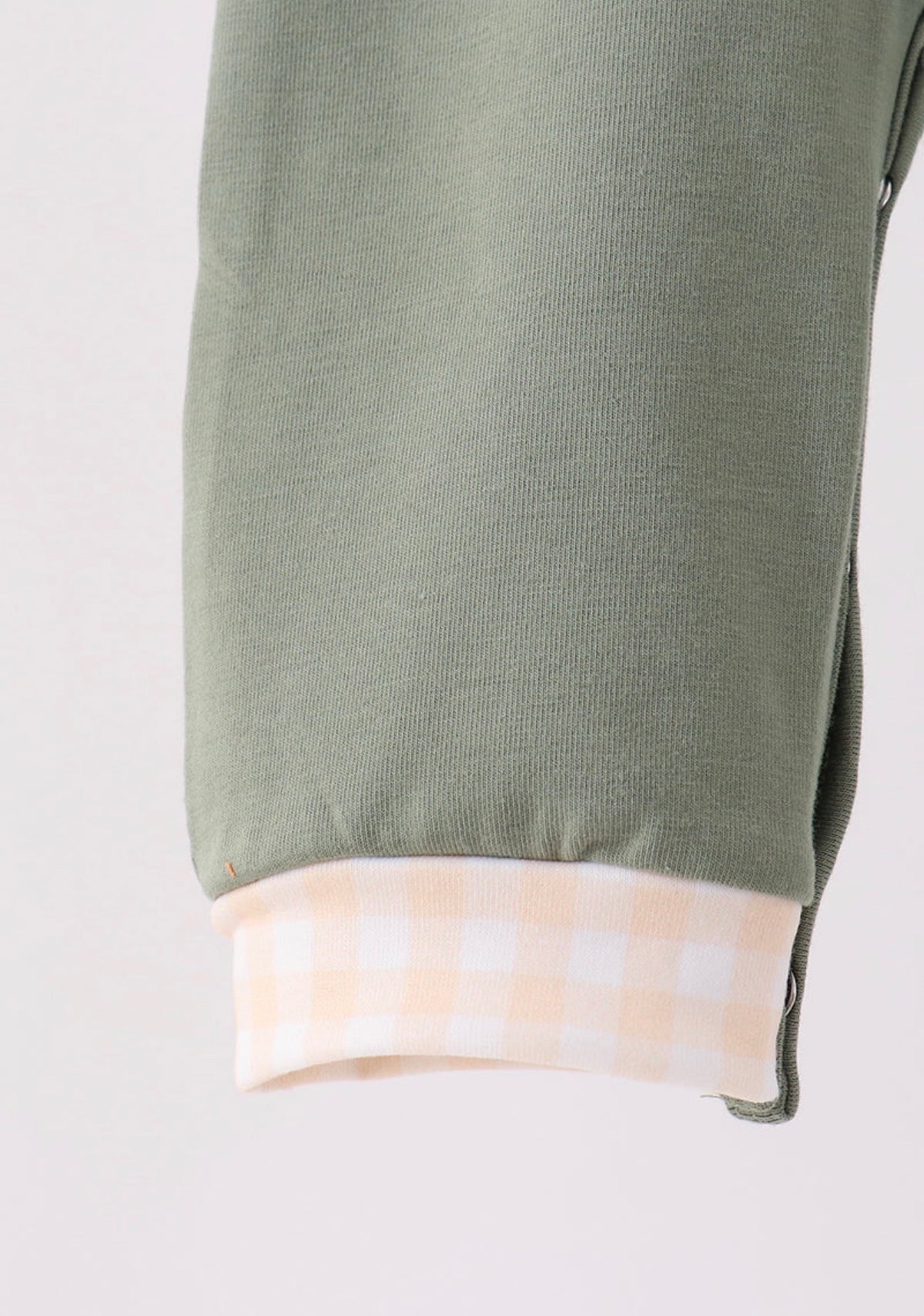 Green pumpkin french knot romper