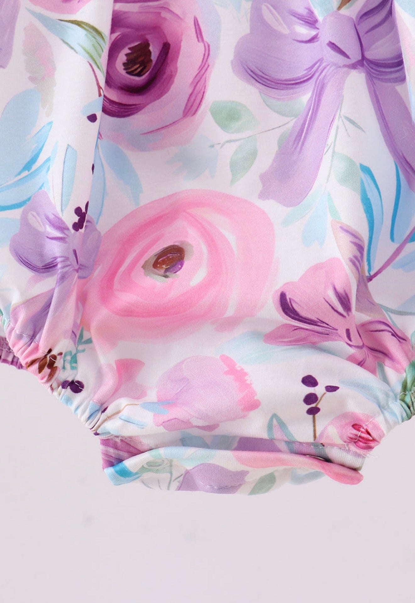 Purple MAMA’S GIRL floral ruffle bubble