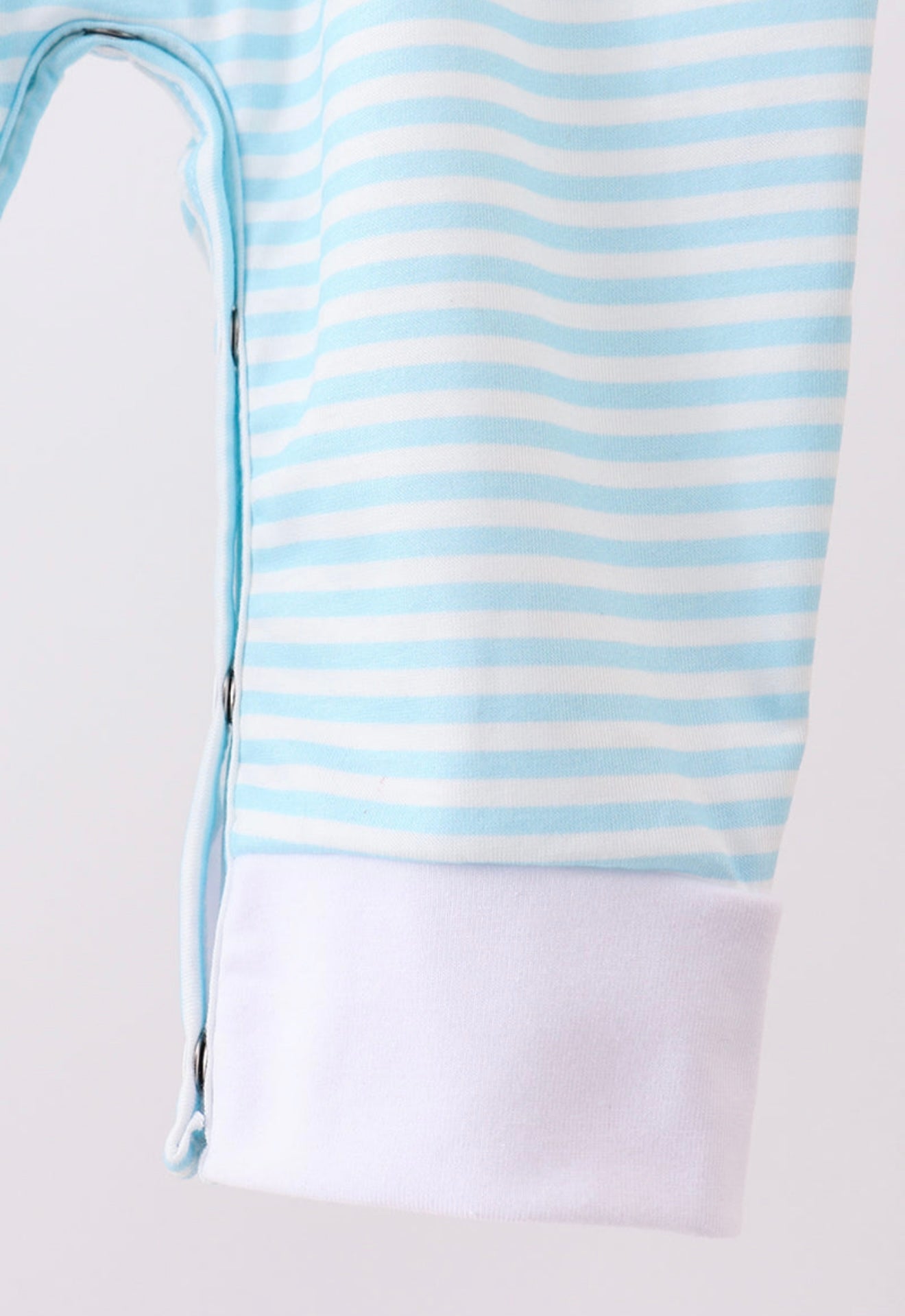 Blue heart French knot romper