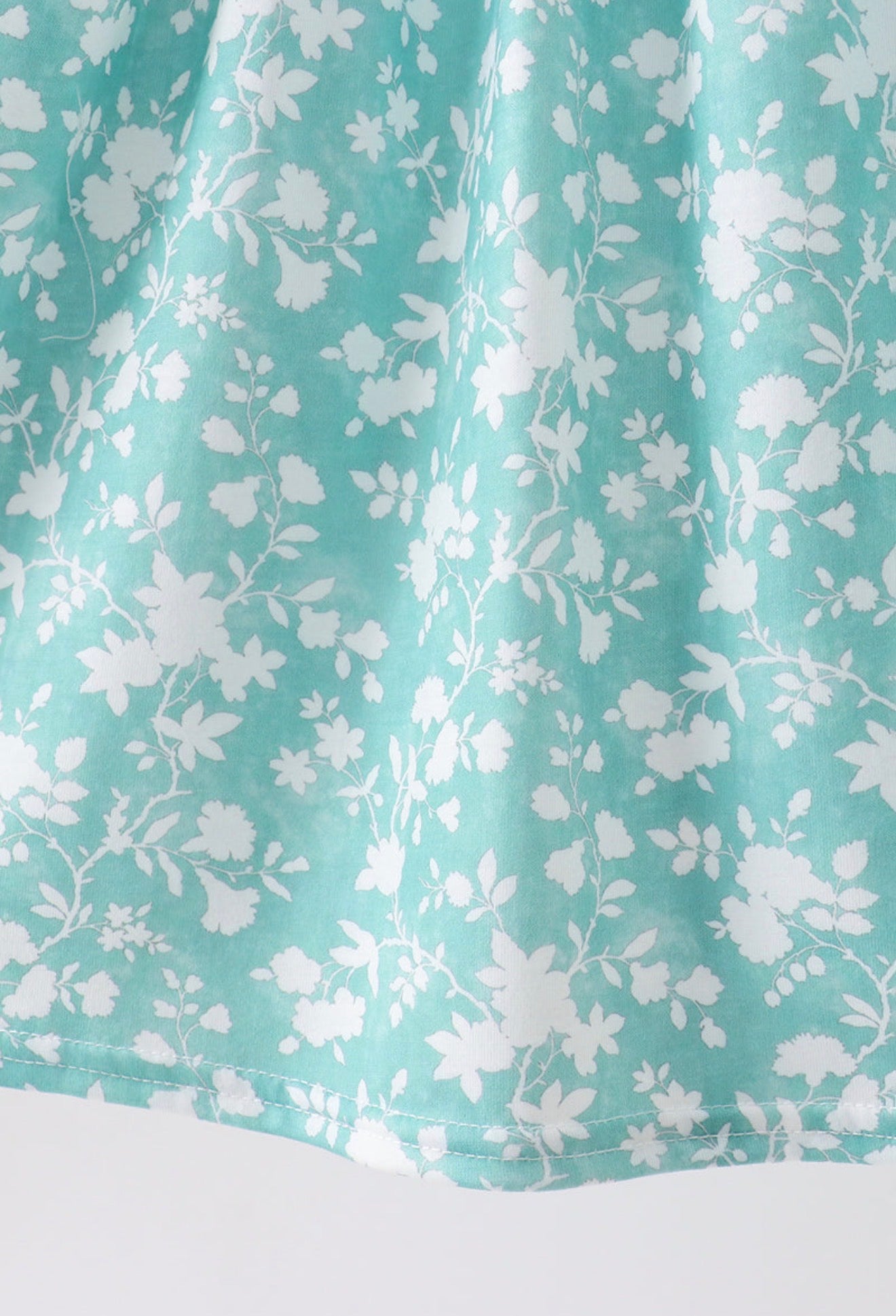 Sage floral smocked dress