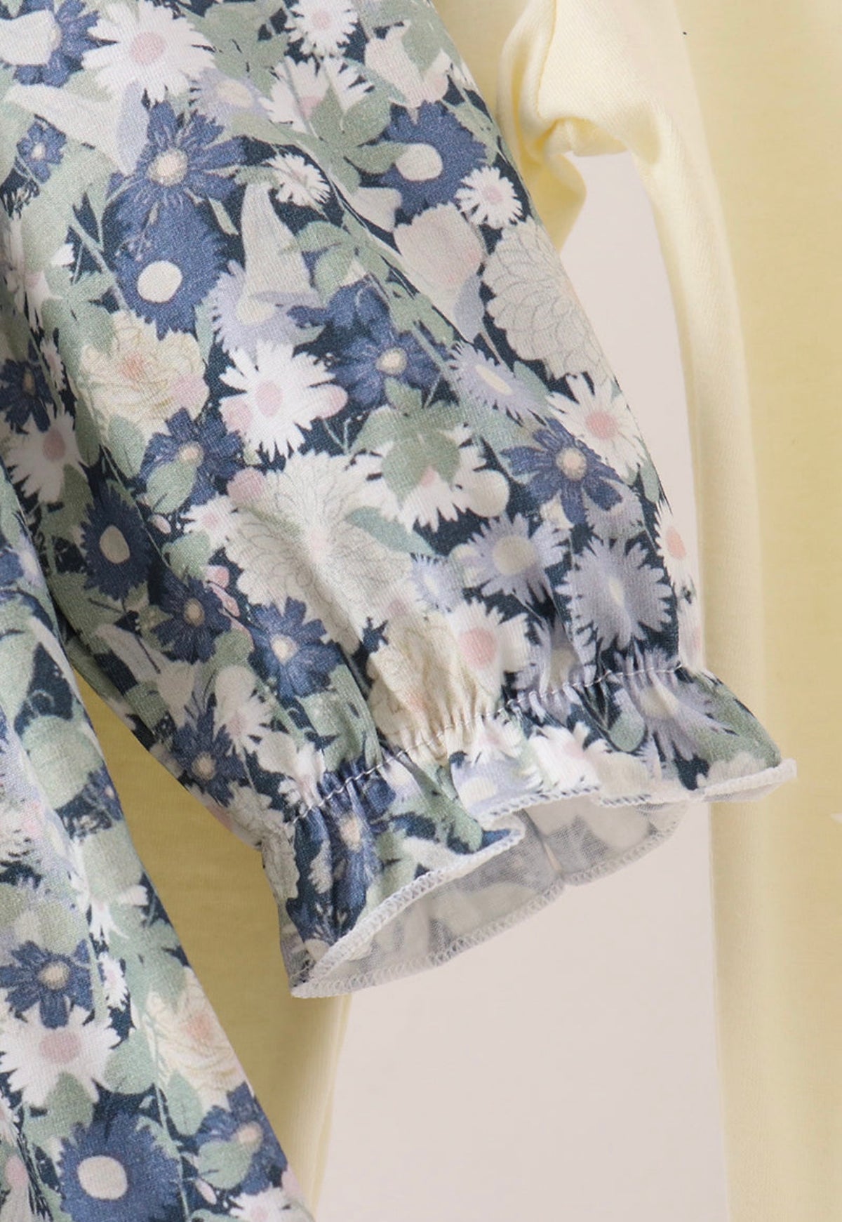 Vintage Floral Ruffle Pants Set