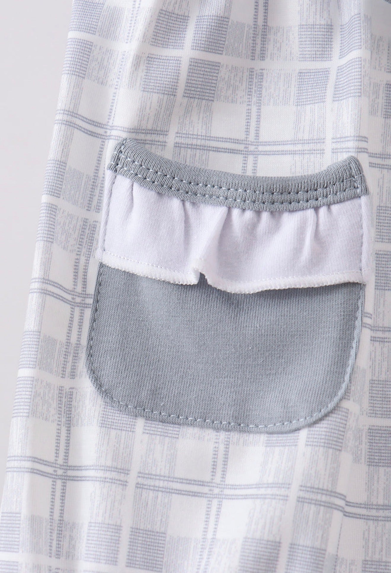 Blue Faith Quote Embroidered Ruffle Bubble