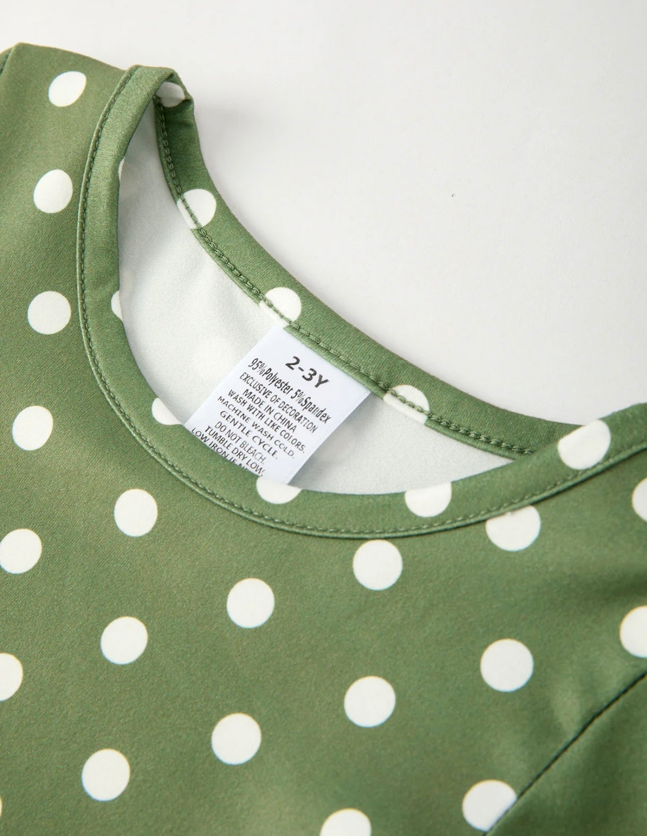 Fall & Christmas Girl’s Polka Dot Print Long Sleeve Dress