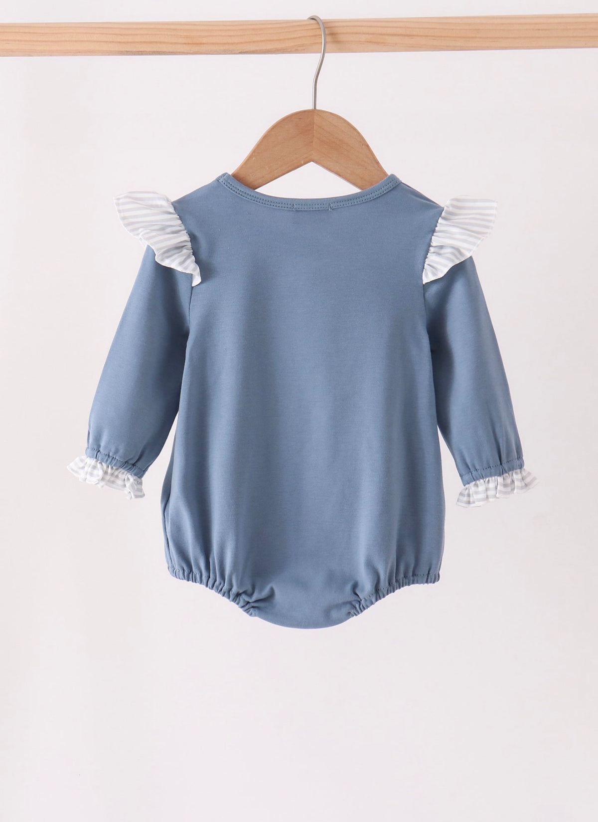 Teal turkey french knot ruffle bubble