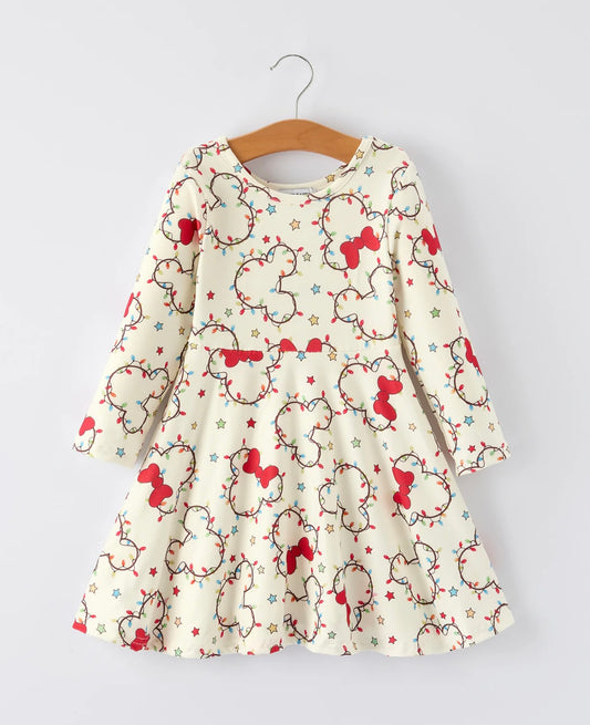 Cute Christmas Decor Dress: Colorful String of Lights