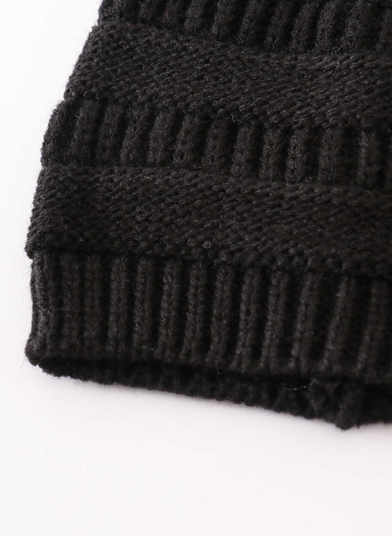 Kids and Adult Pompom Cable Beanie