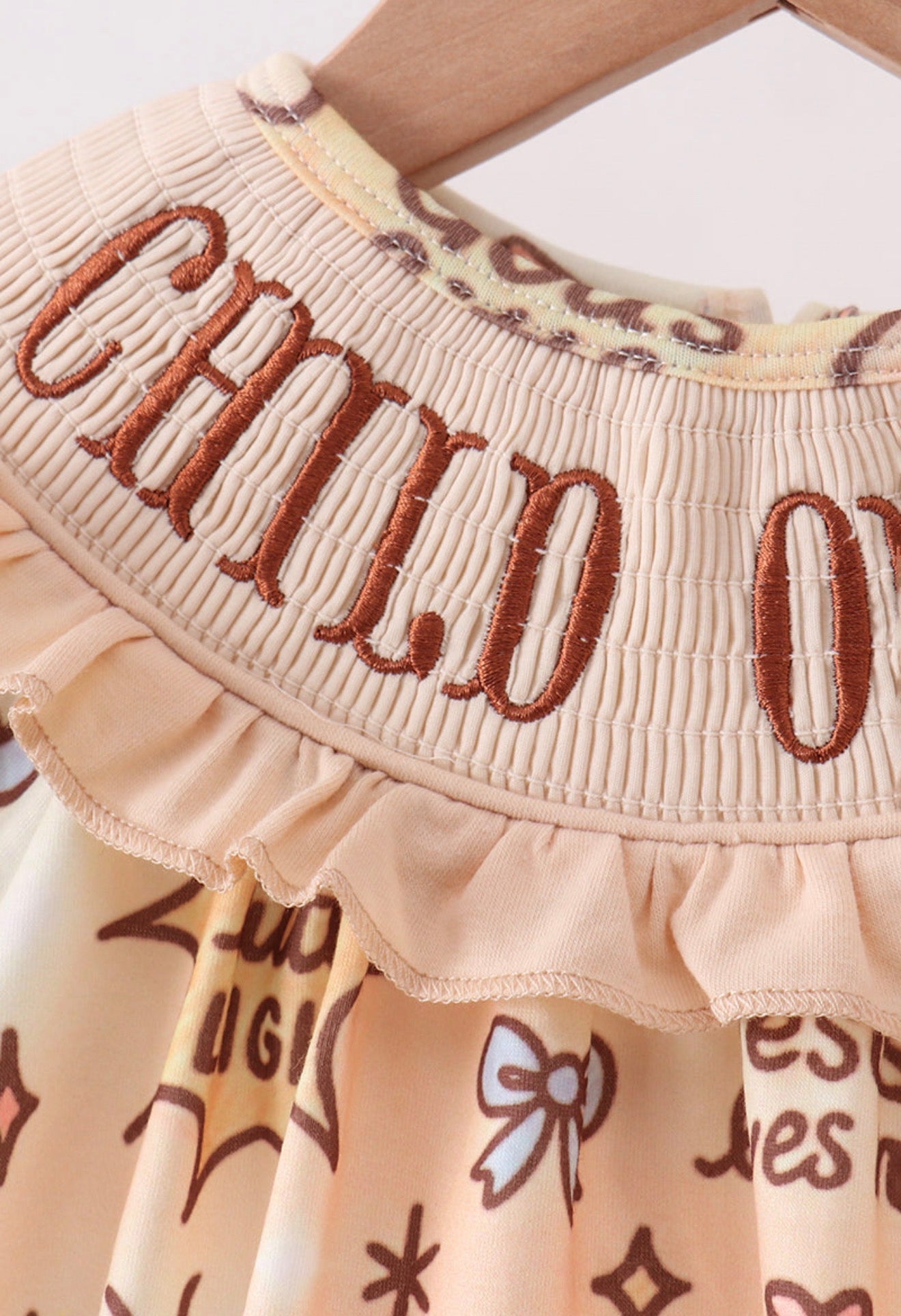 Child of God smocked ruffle bubble