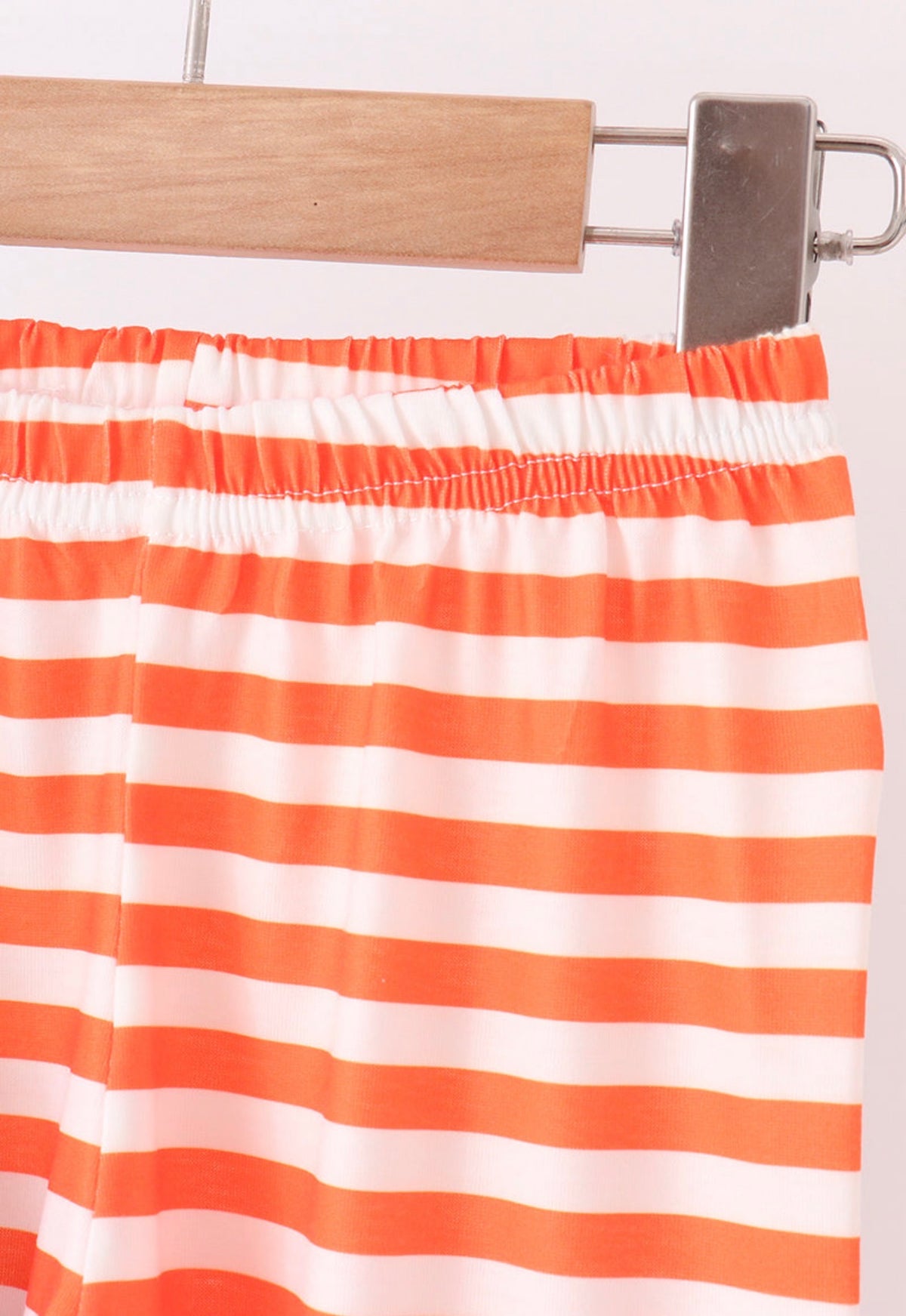 Blue pumpkin applique stripe pants set