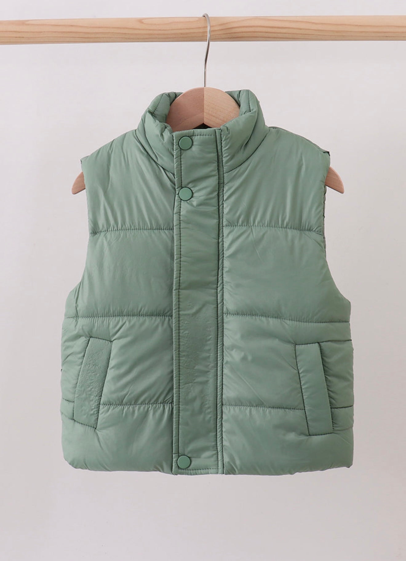 Girl’s sage puffer vest
