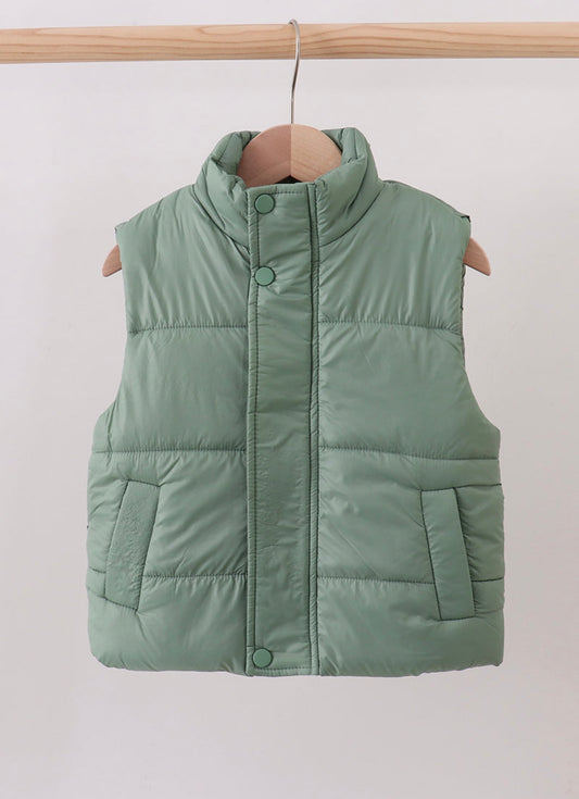 Girl’s sage puffer vest