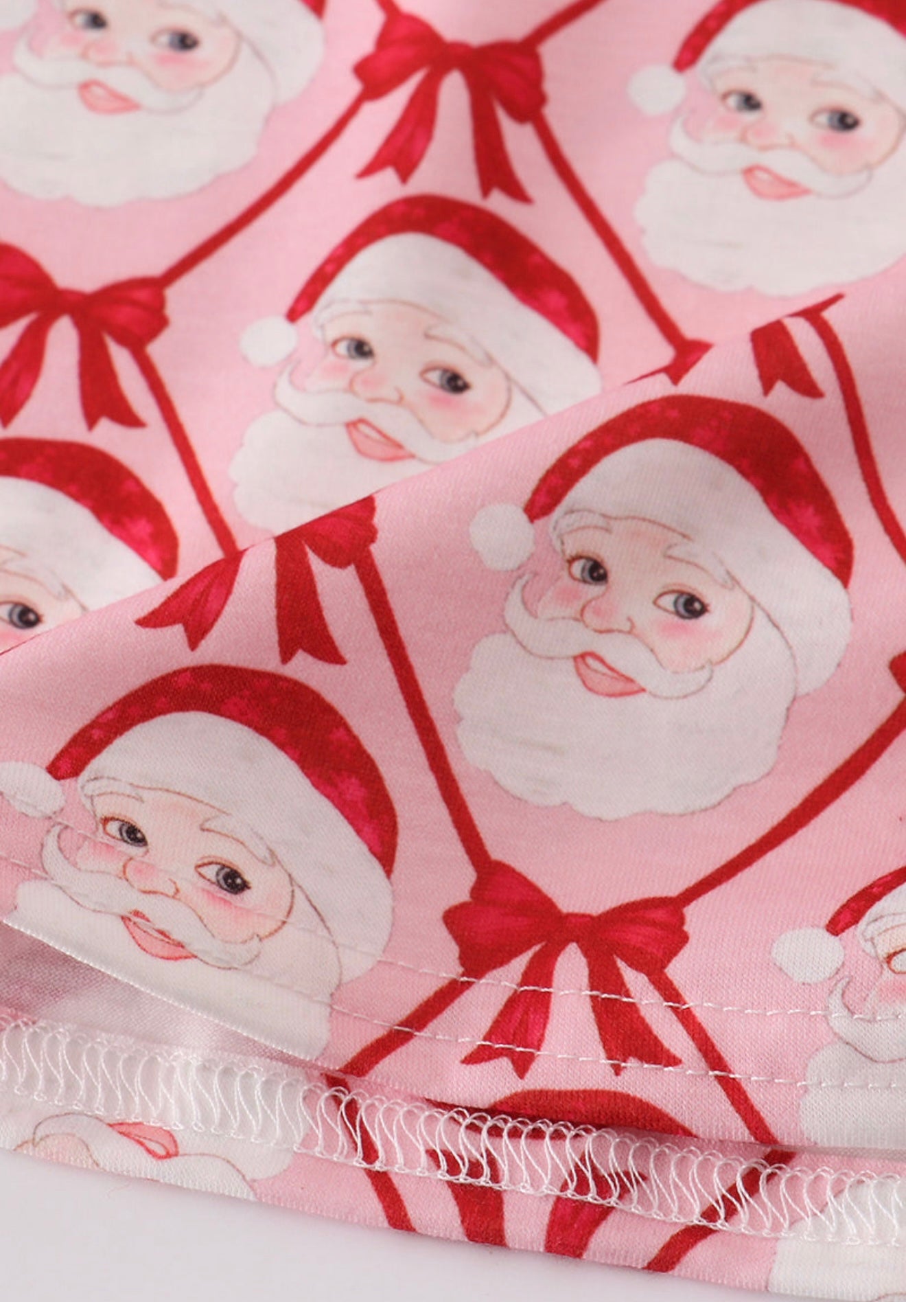 Red Santa Claus Smocked Dress ￼