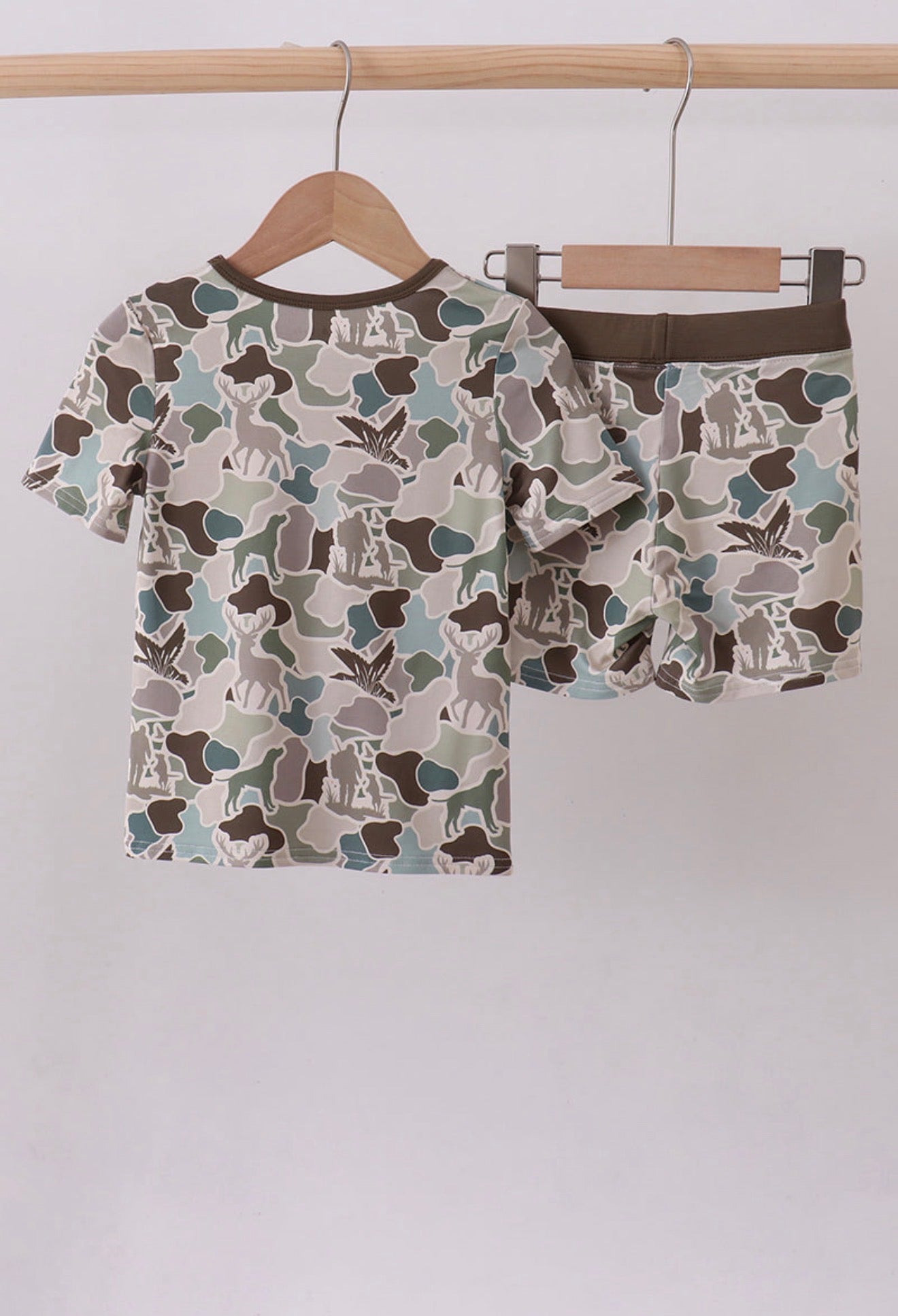 Camouflage Duck Print Bamboo Pajama Set