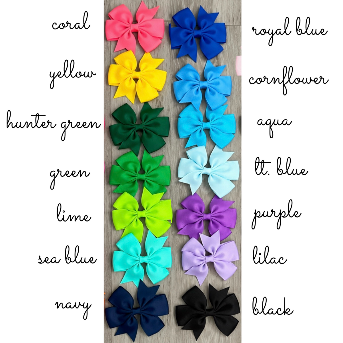 3” Pinwheel Hair Bows, Set of 2