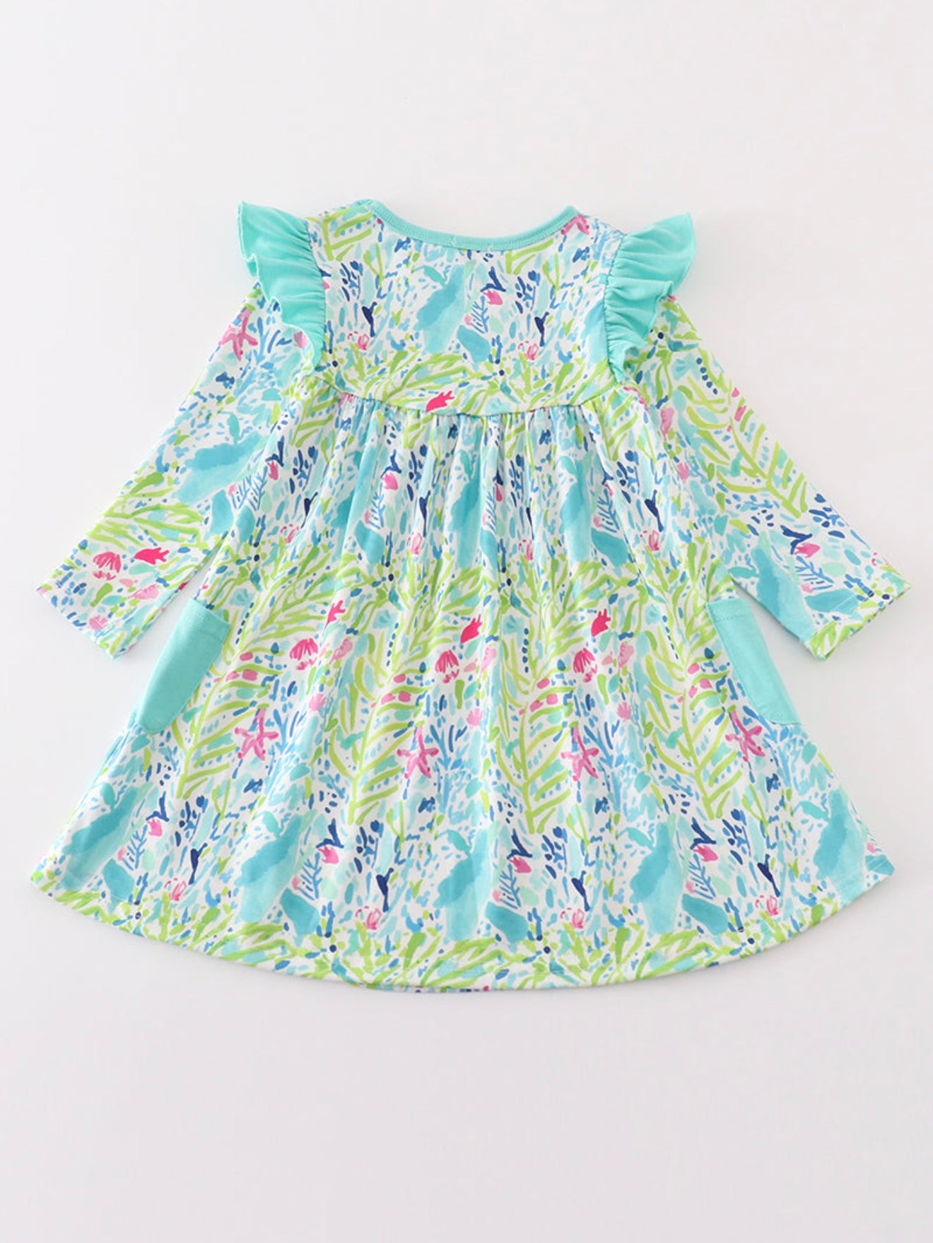 Green floral girl’s dress
