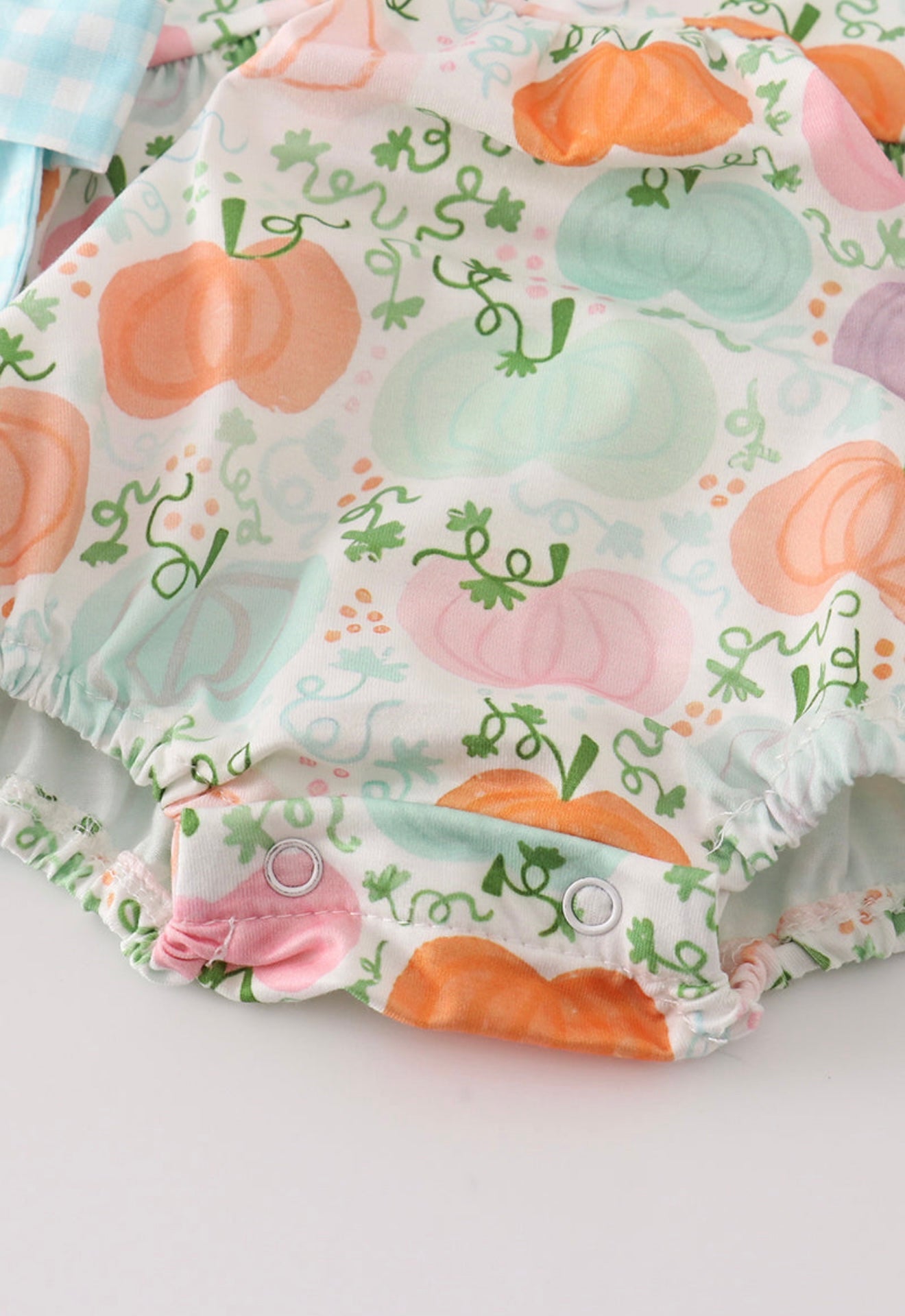Pumpkin print ruffle girl bubble