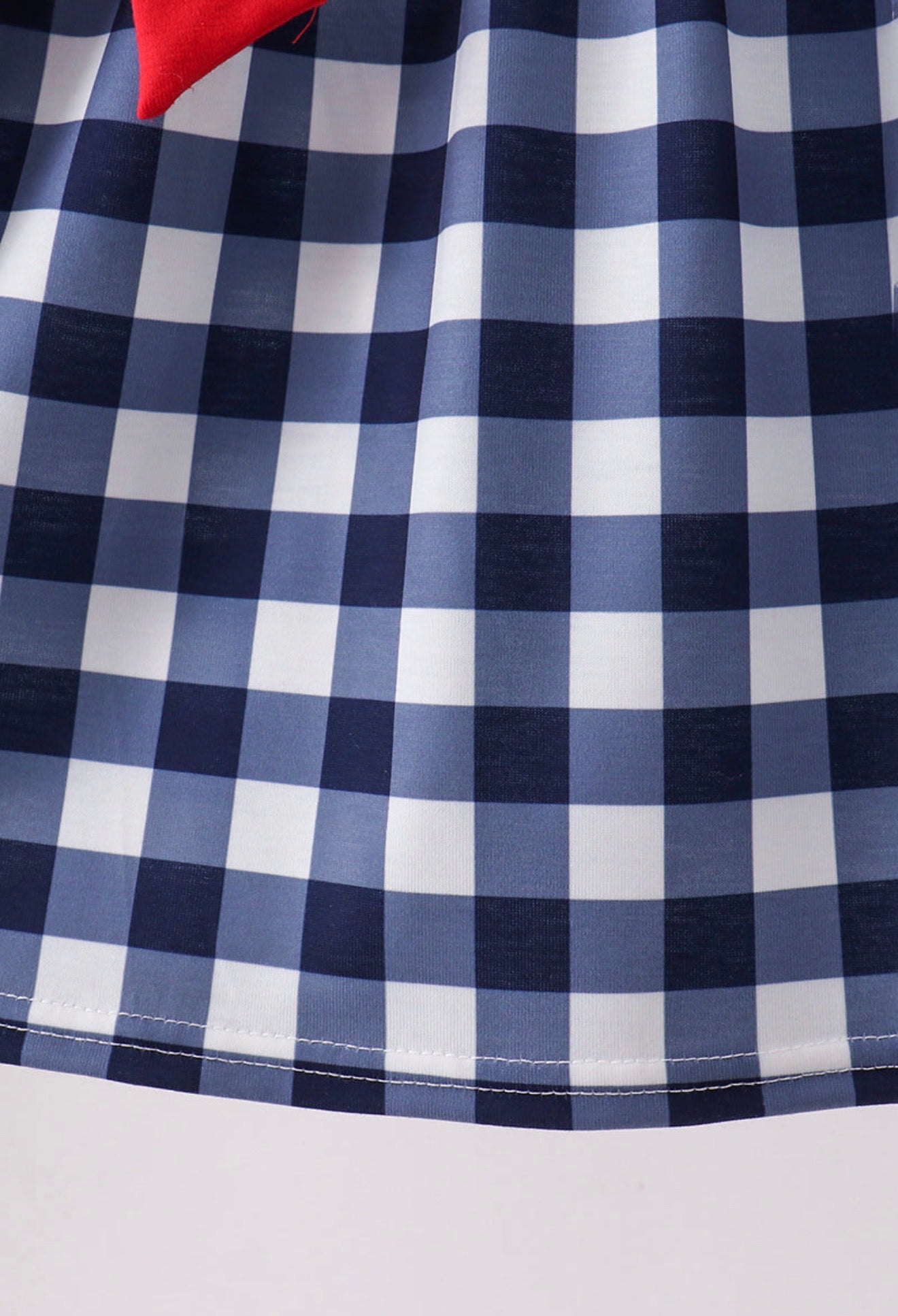 Navy Apple Smocked
Gingham Dress