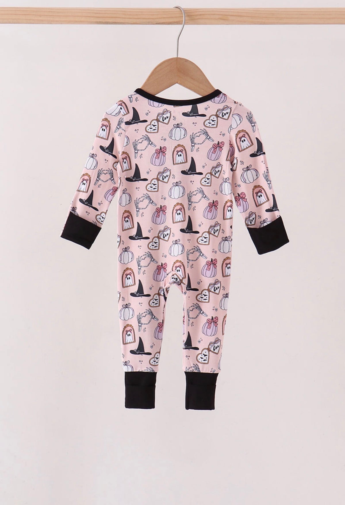Pink Spooky Embroidery
Bamboo Ruffle Romper
