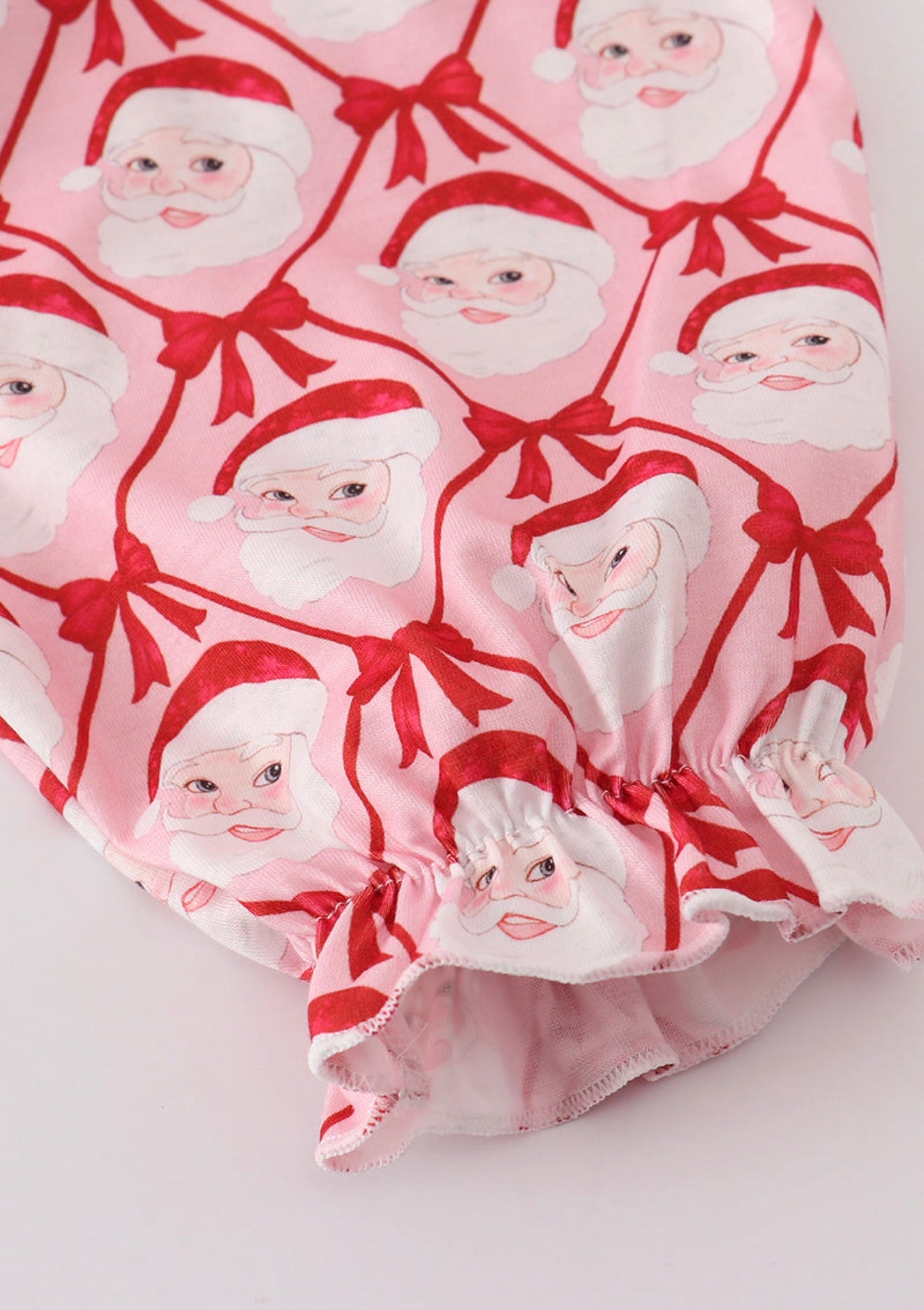 Red Santa Claus Smocked Dress ￼