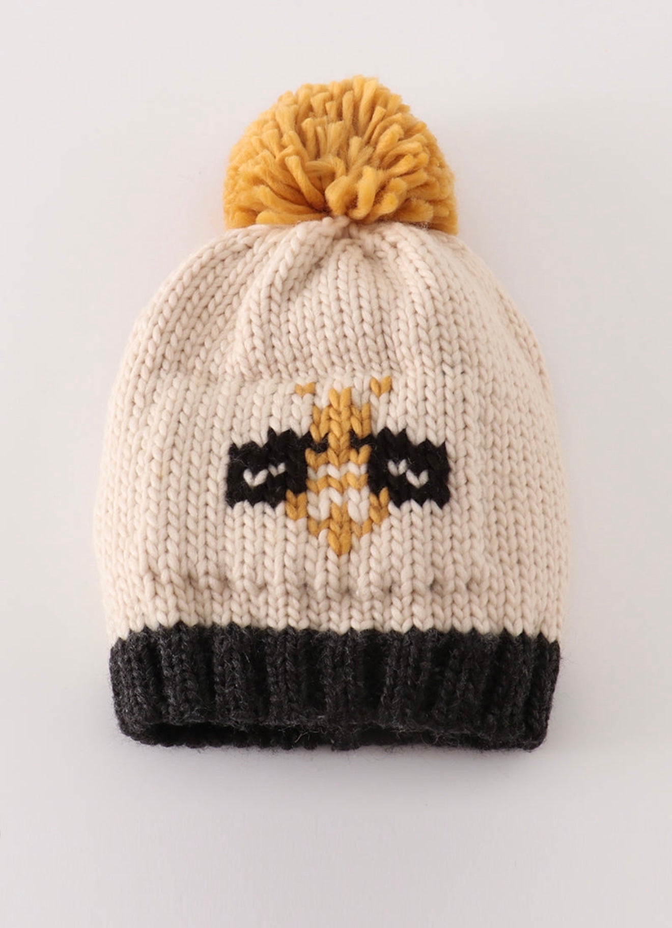 Pompom Cable Beanie