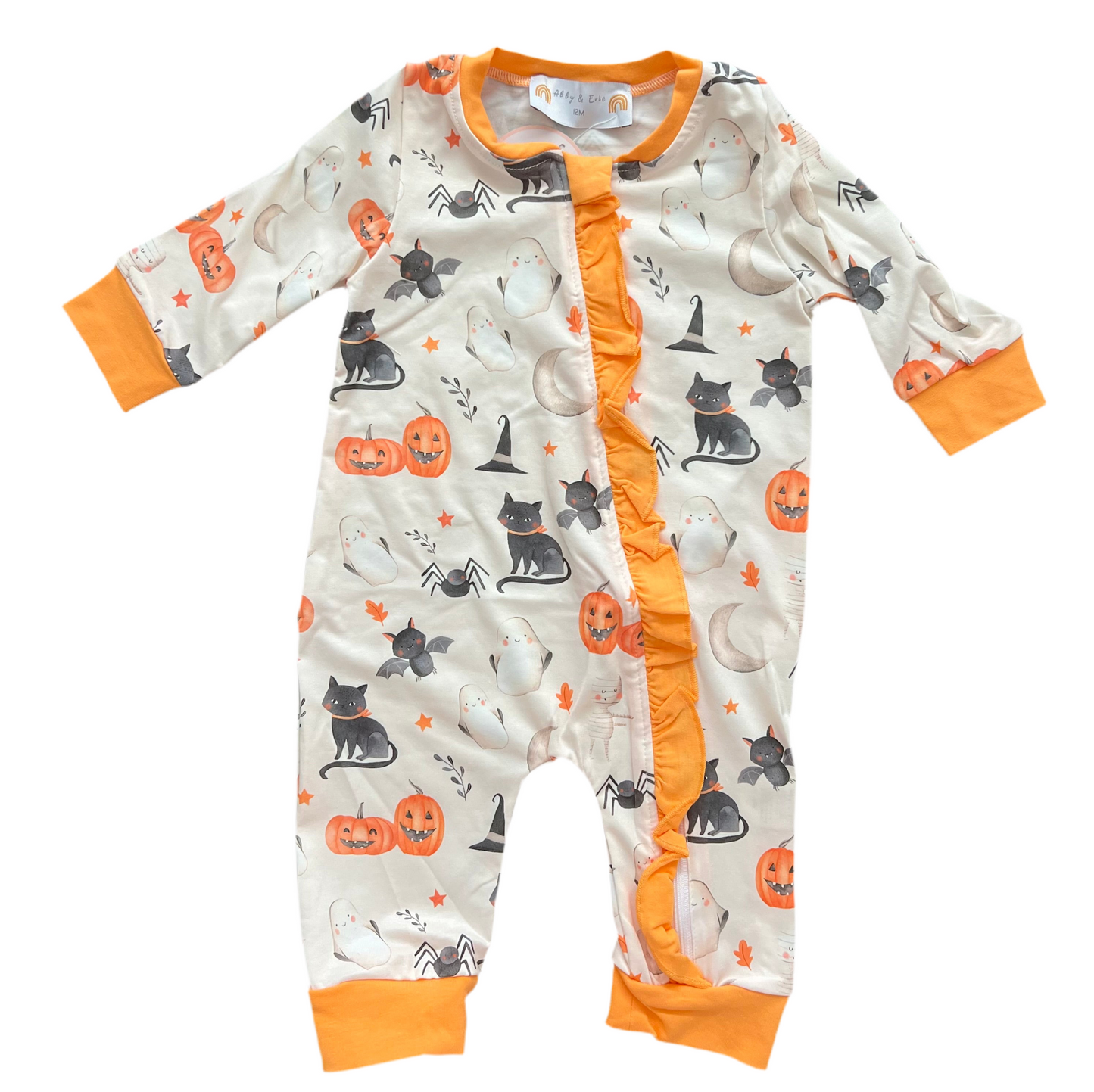 Halloween zip girl romper