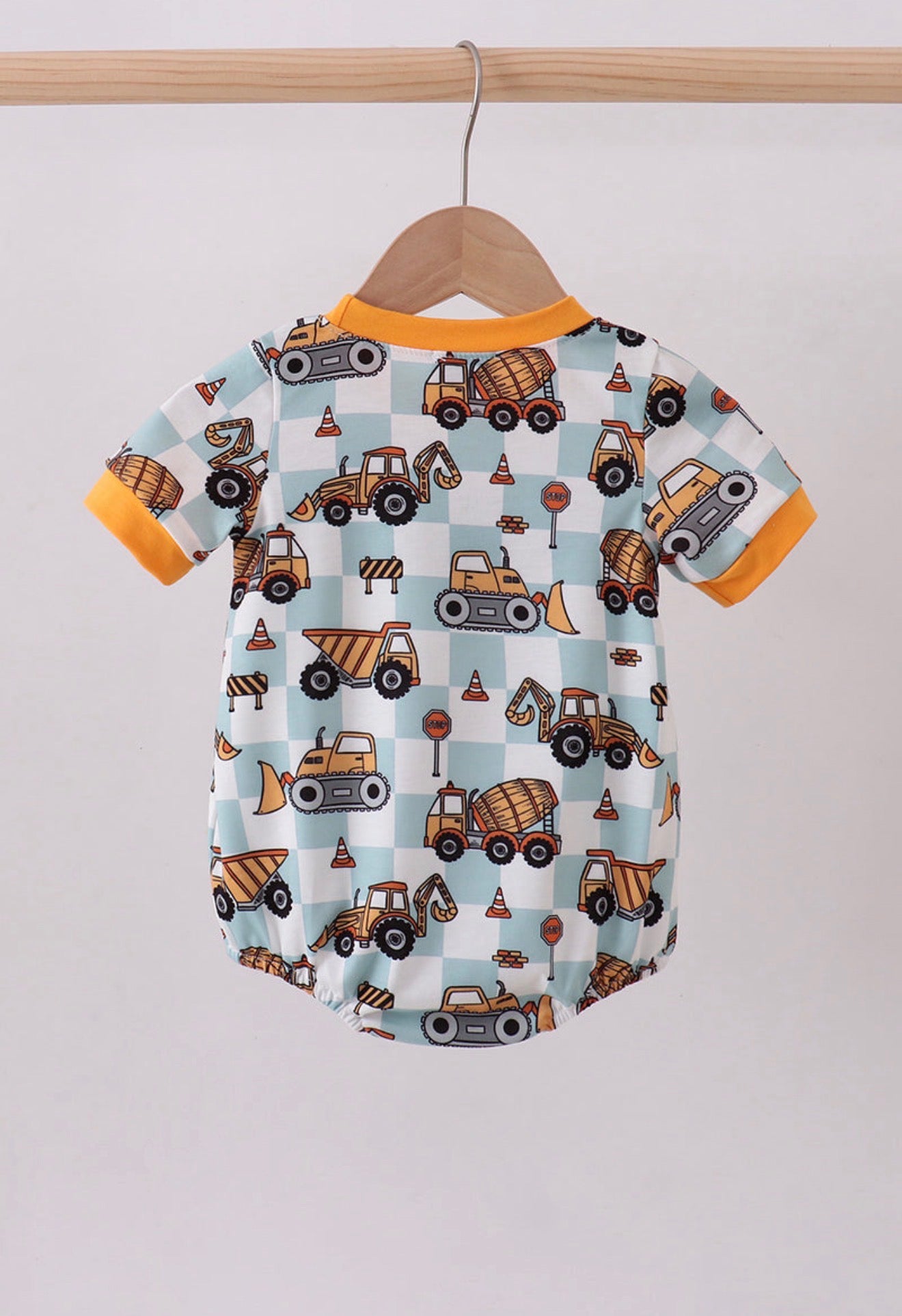 Construction vehicle embroidery bubble