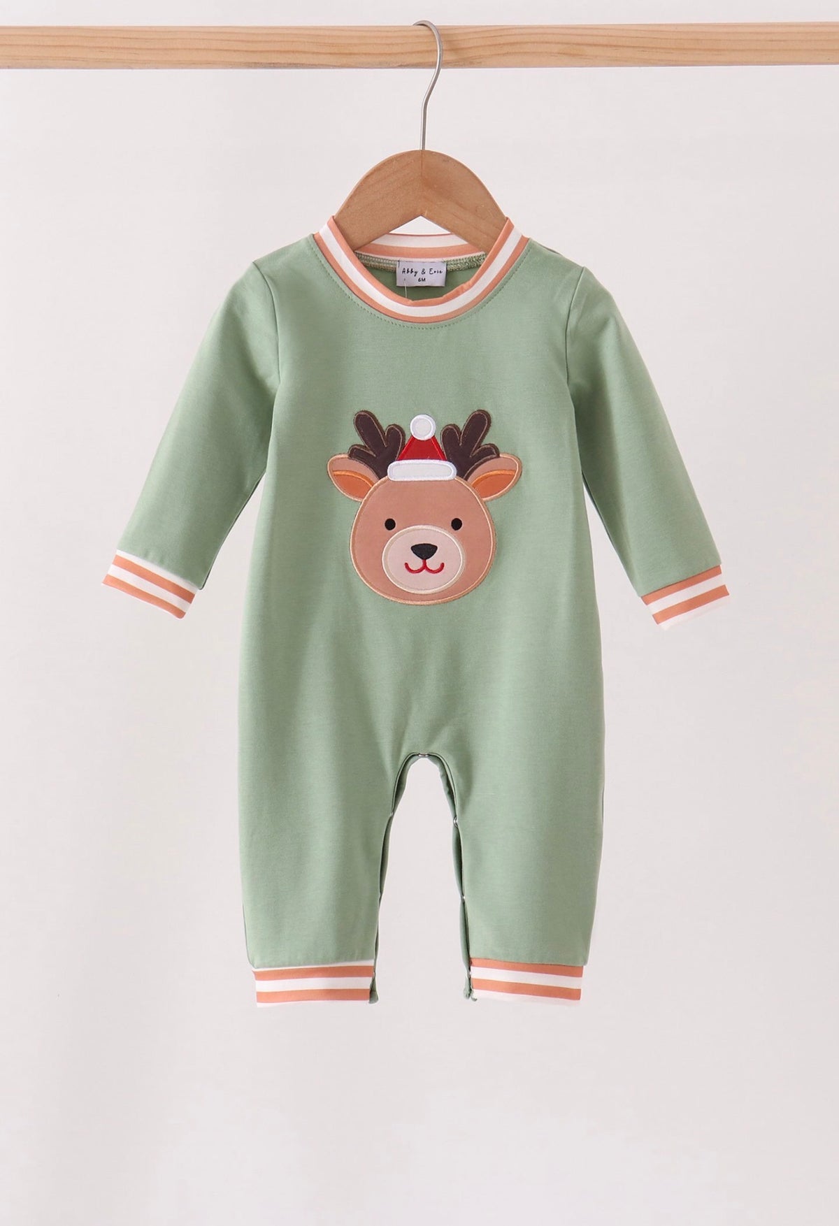 Sage Reindeer Applique
Romper