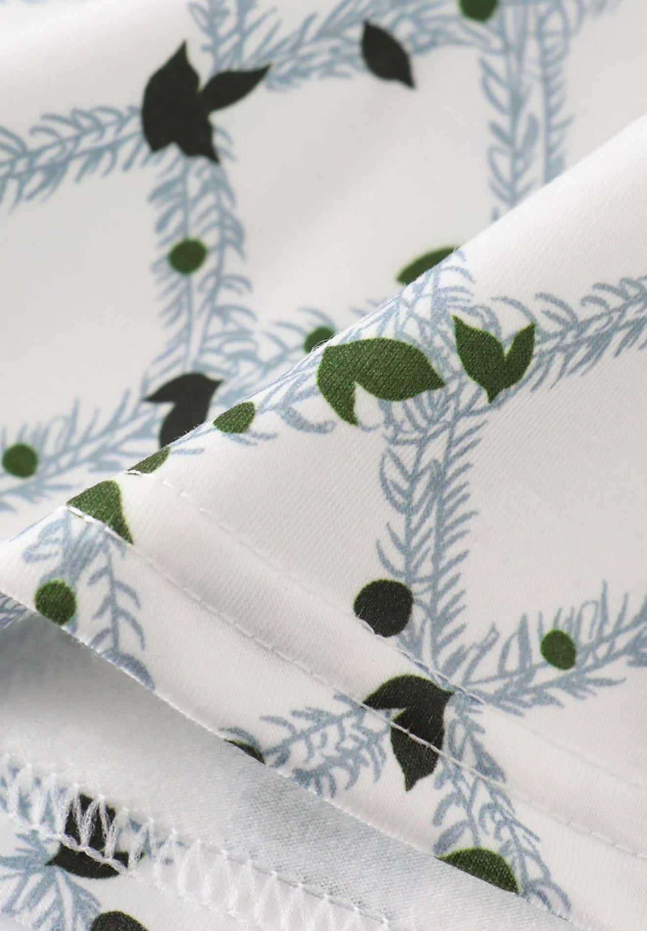 Sage Christmas Tree Embroidery Girl Dress