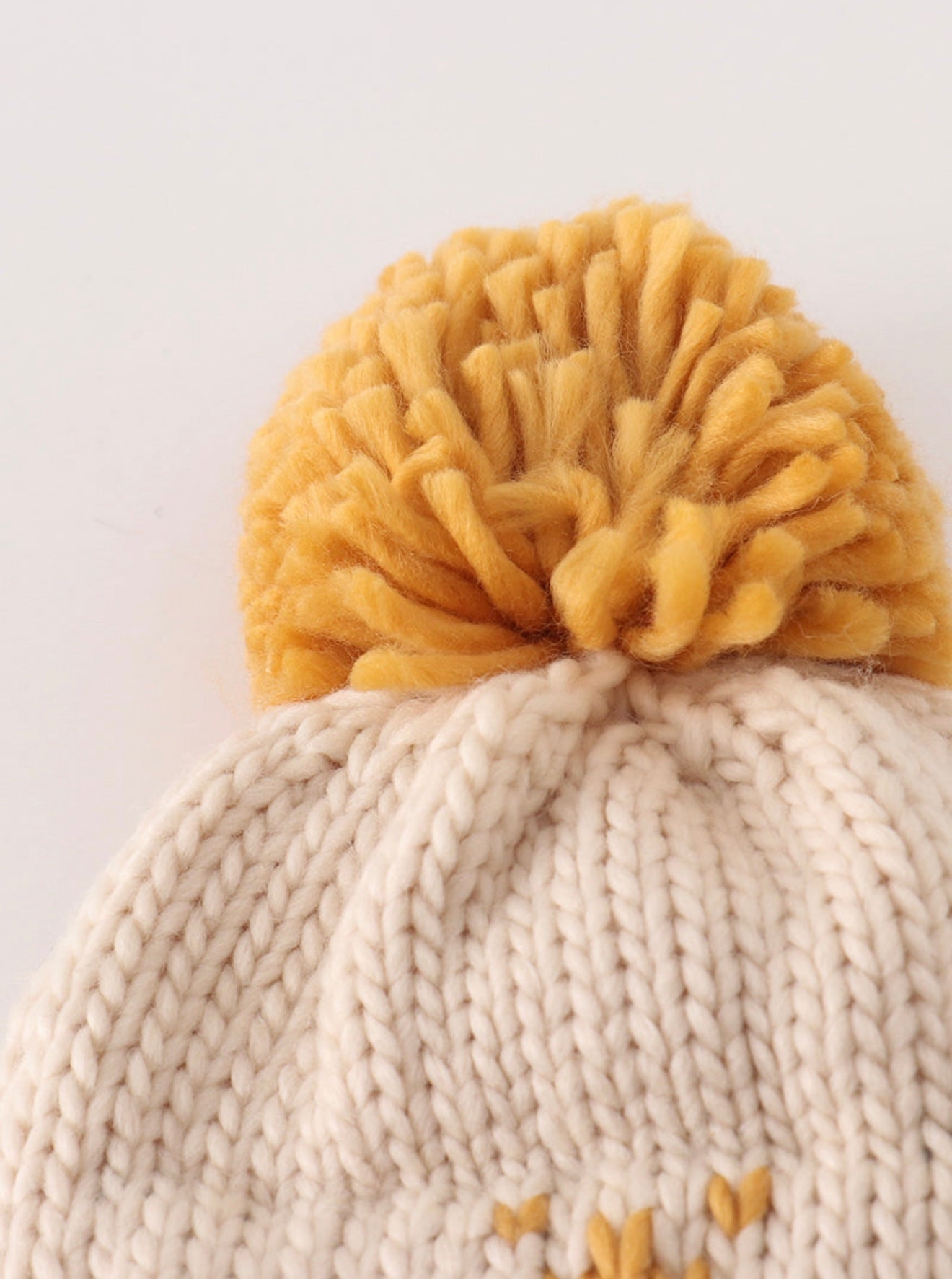 Pompom Cable Beanie