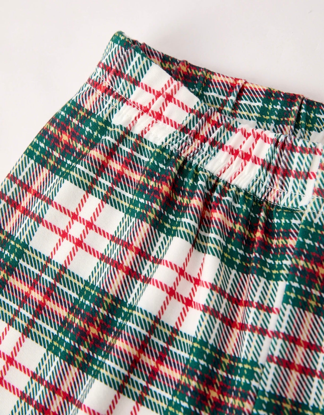 Christmas Plaid Smocking Embroidered Boys Set
