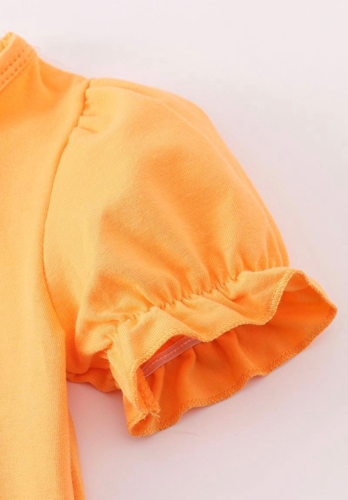 Orange Halloween ghost pumpkin girl romper