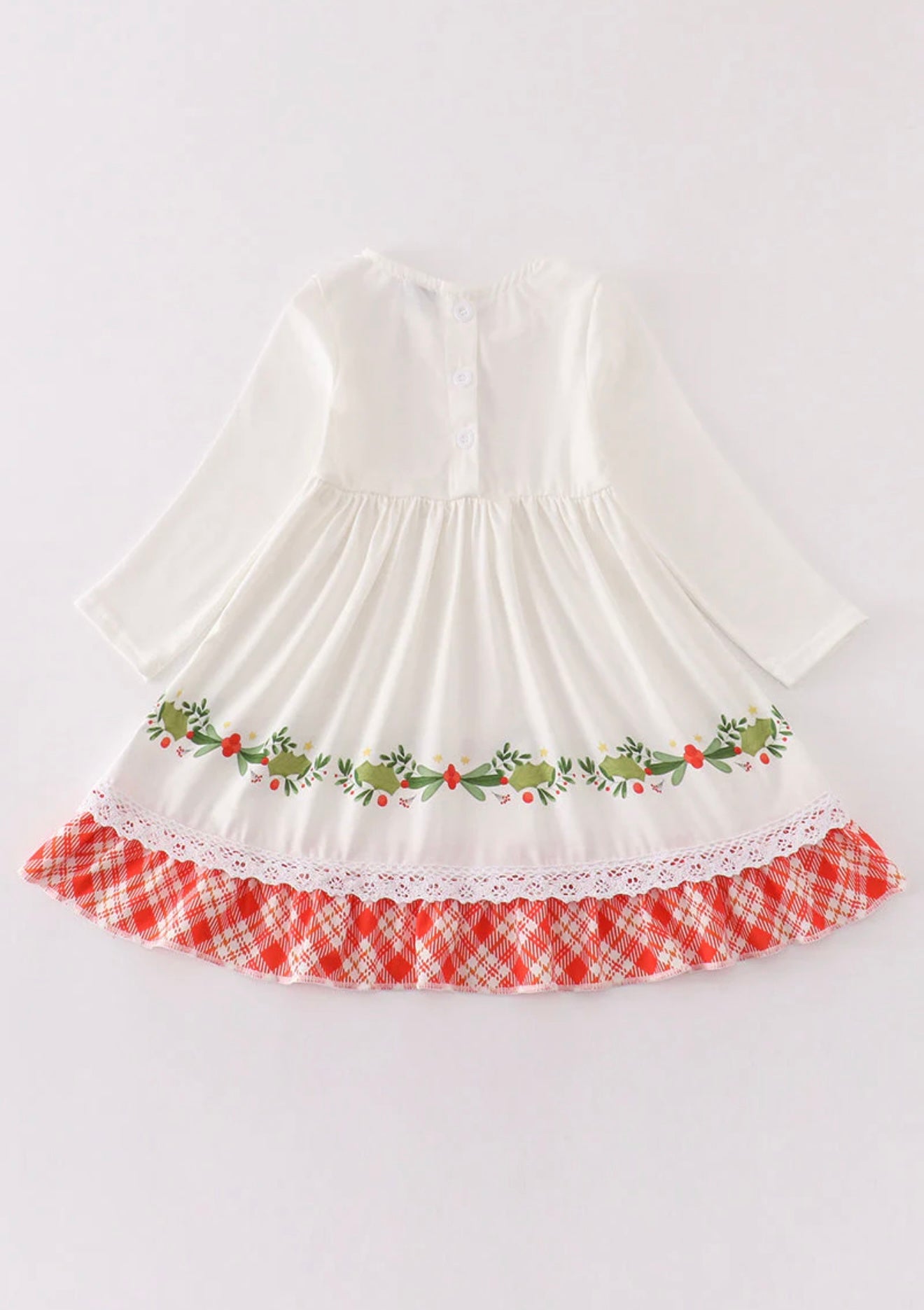 White Christmas Wreath Dress
