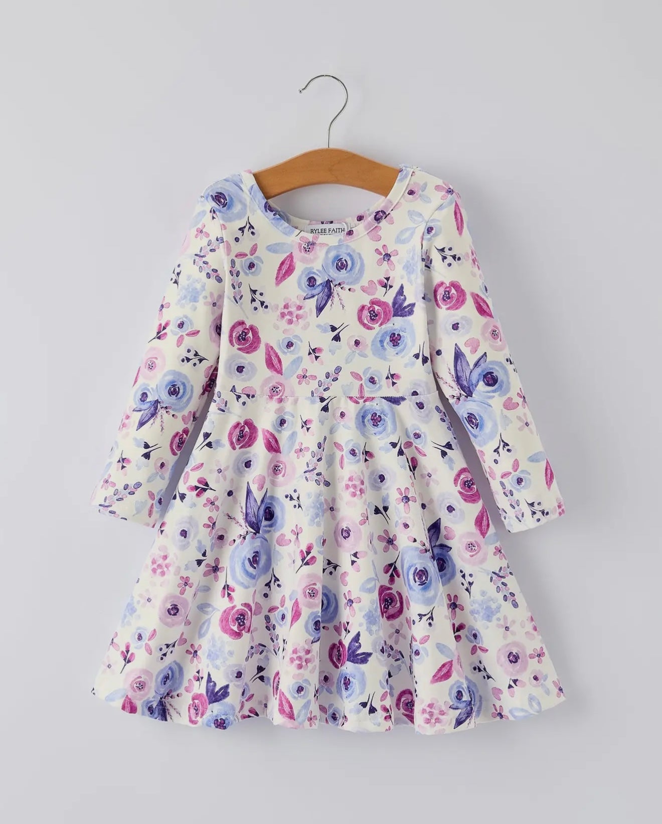 Purple Floral Baby Girl Dress