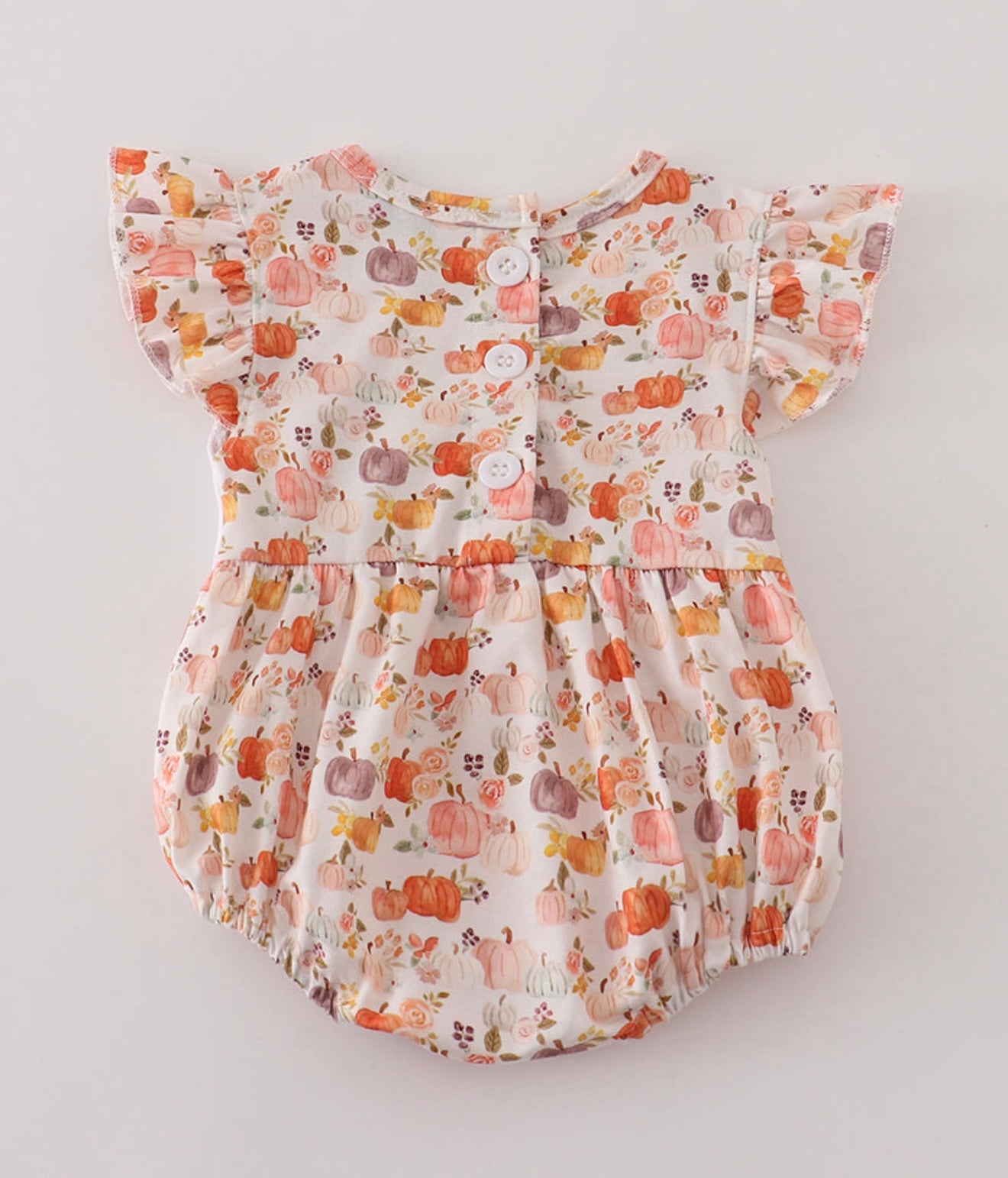 Beige French knot girl ruffle bubble