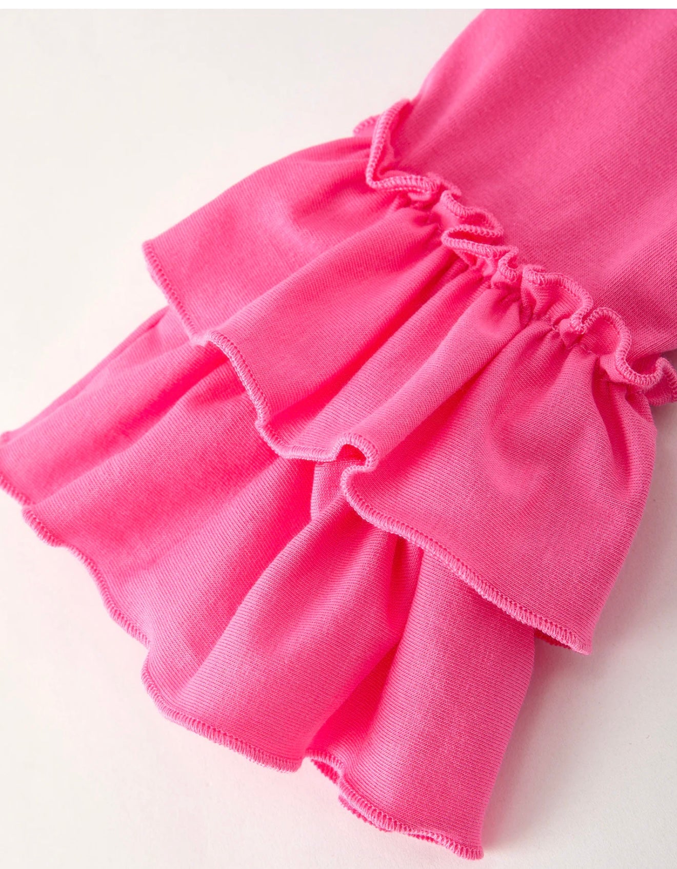 Fall Thanksgiving Pumpkin Embroidered Ruffled Pink Leggings Girl’s Set