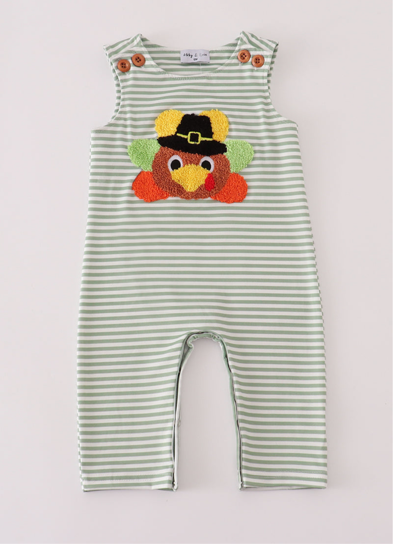 Green Turkey French Knot Stripe Boy’s Jonjon