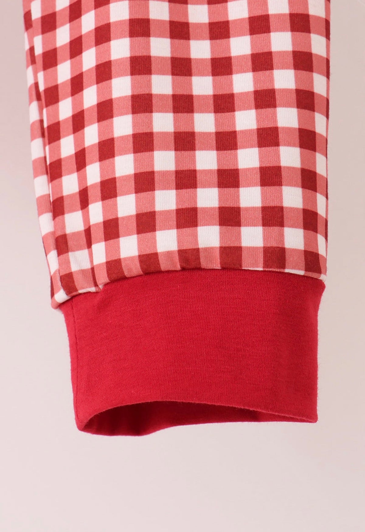 Maroon thankful leaves embroidey gingham pants set