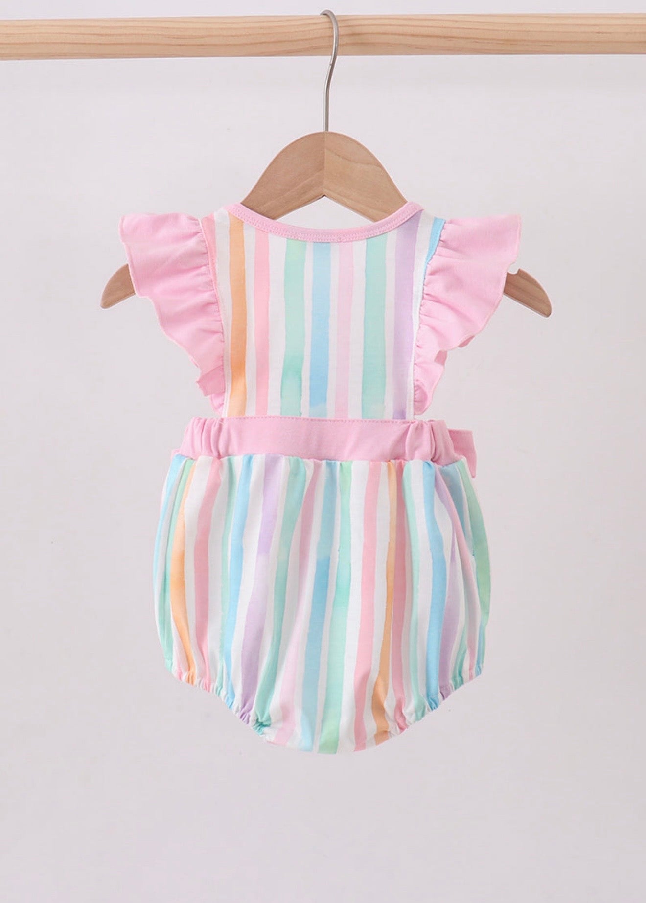 Multicolored stripe marine embroidery bubble