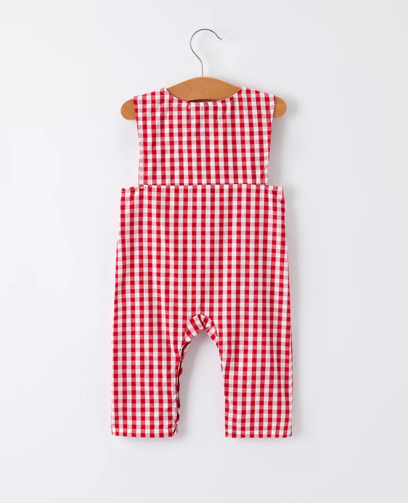 Christmas Smocking Embroidered Christmas Tree Plaid Baby Boy Romper