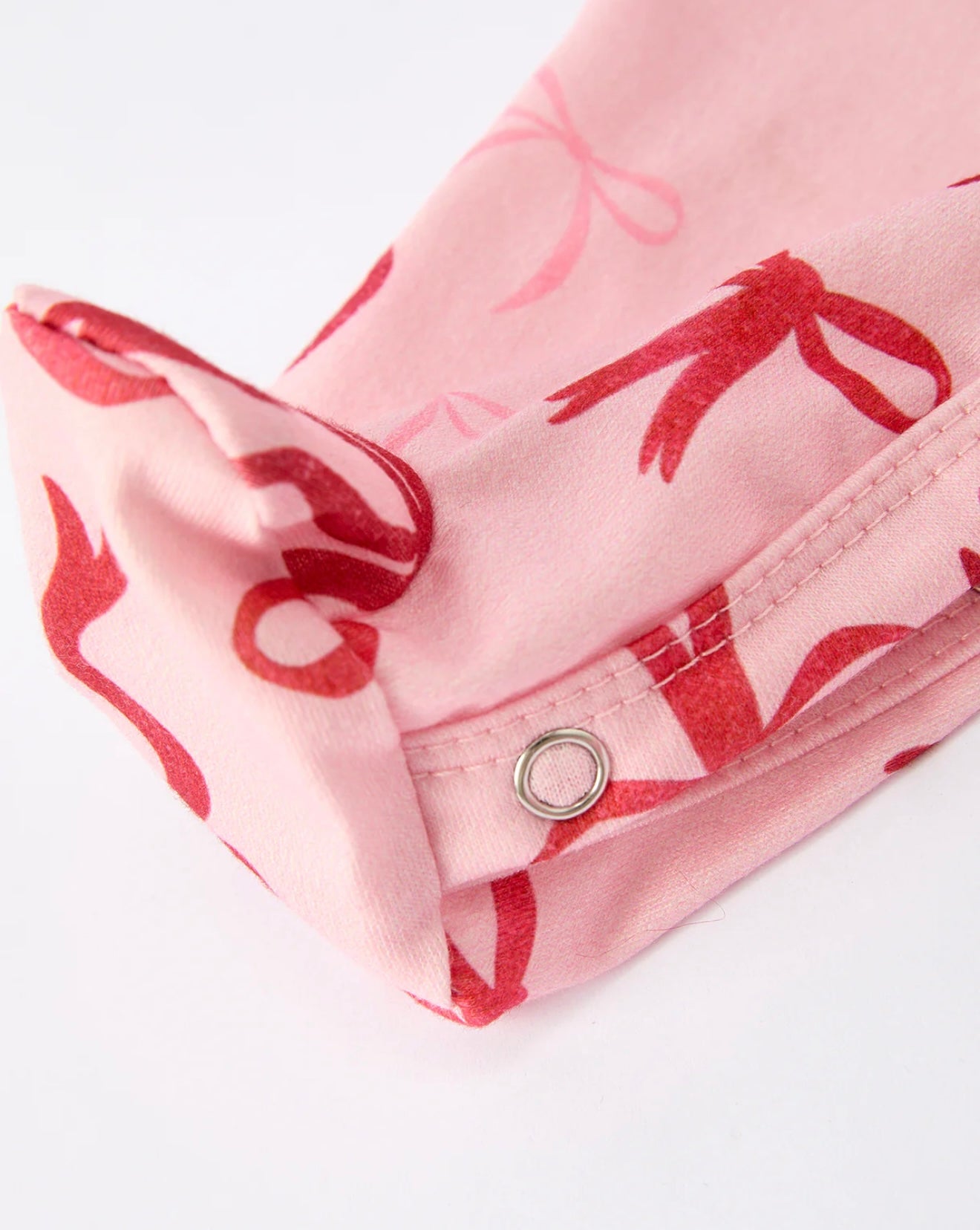 Christmas Bow Print Baby Girls Romper