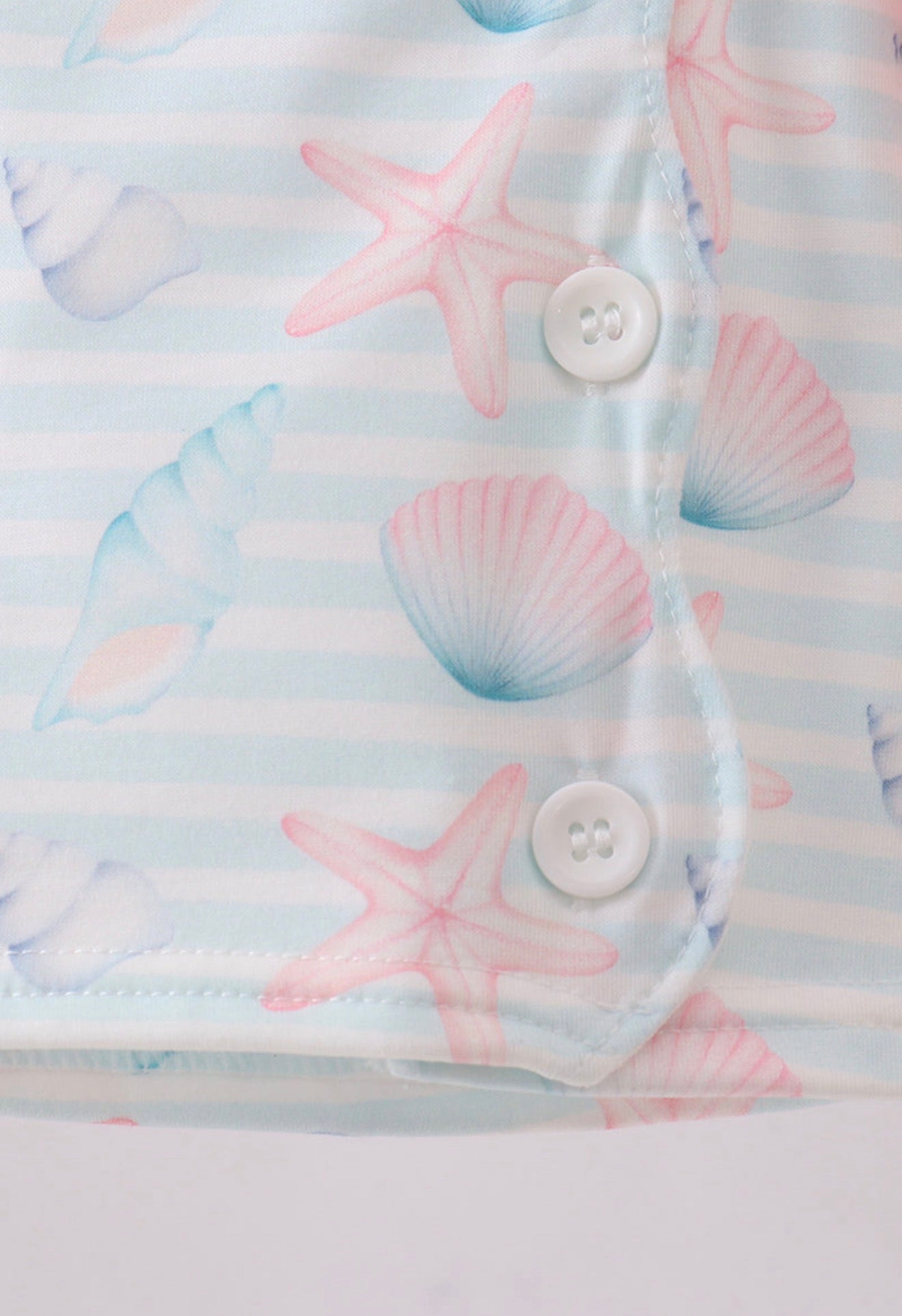 Pink shell starfish embroidery bow bloomer set