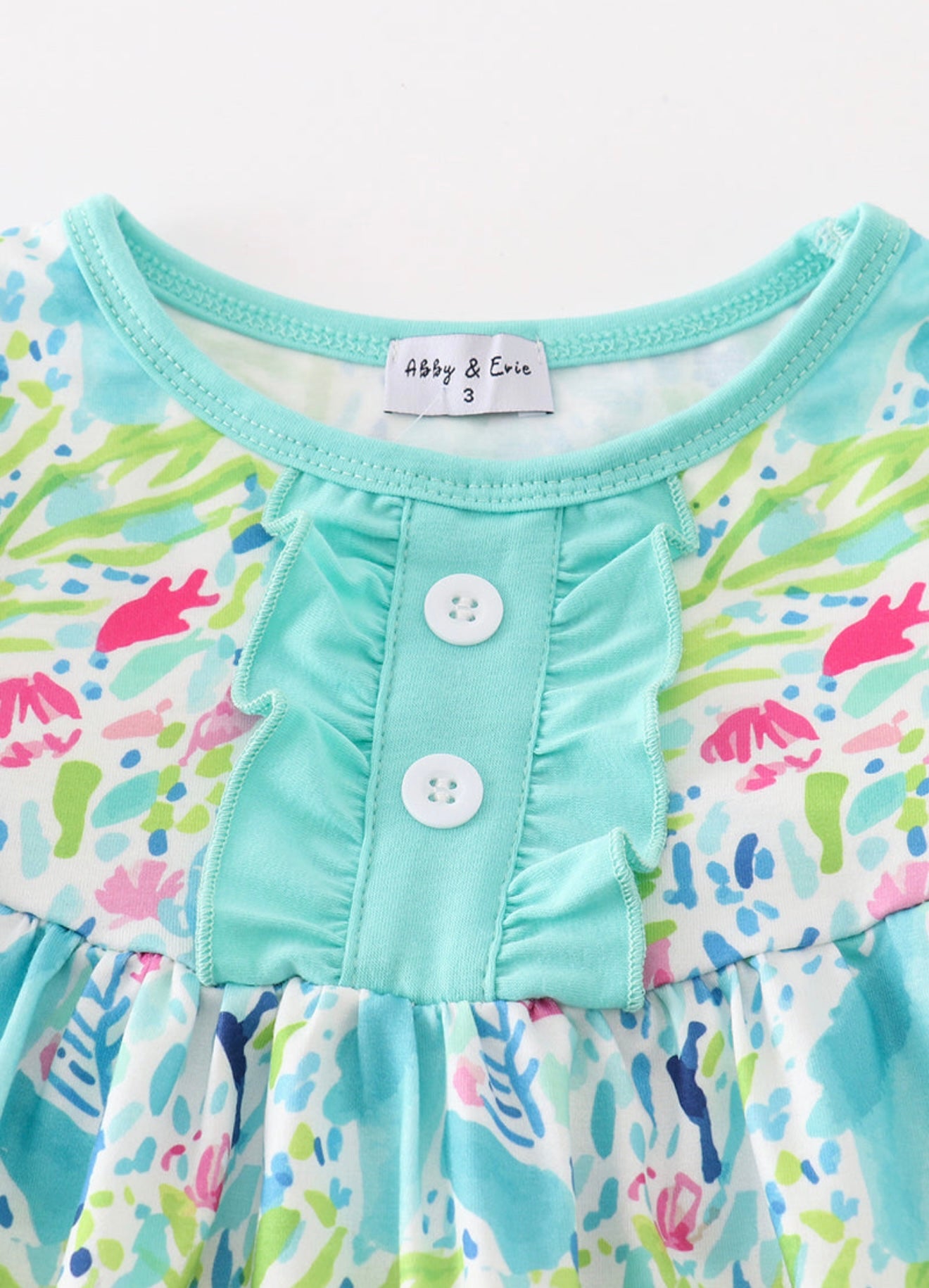 Green floral girl’s dress