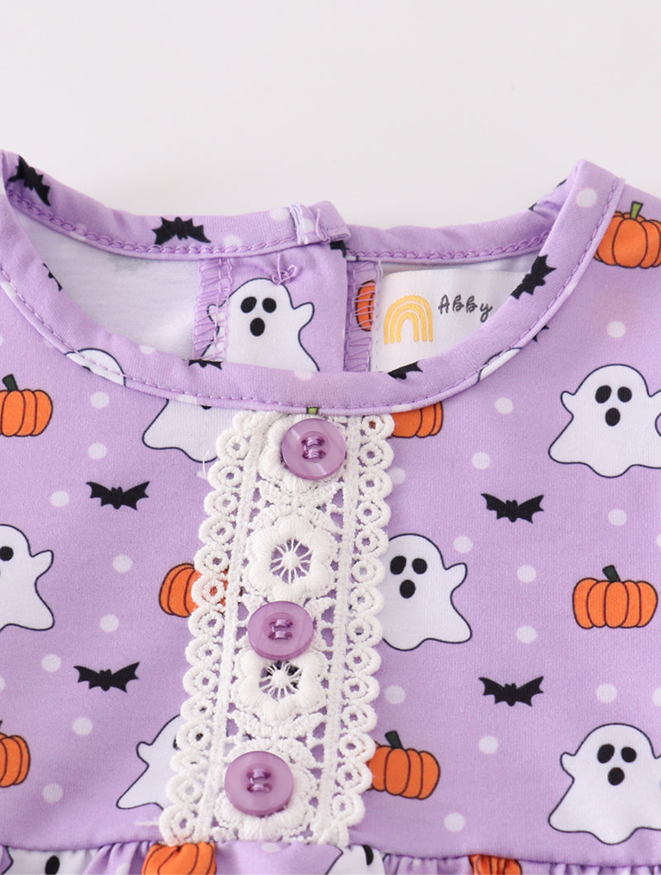 Premium purple Halloween print girl bubble
