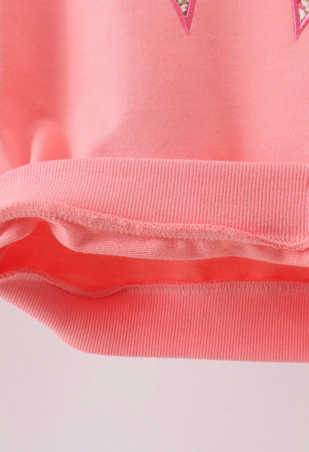 Pink Floral Bow Embroidery
Top