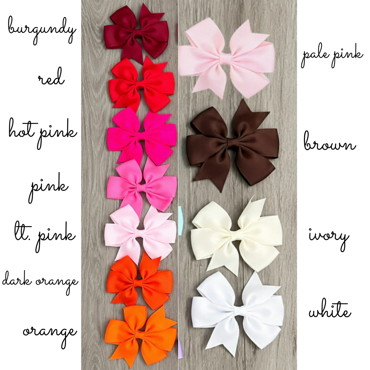 3” Pinwheel Hair Bows, Set of 2