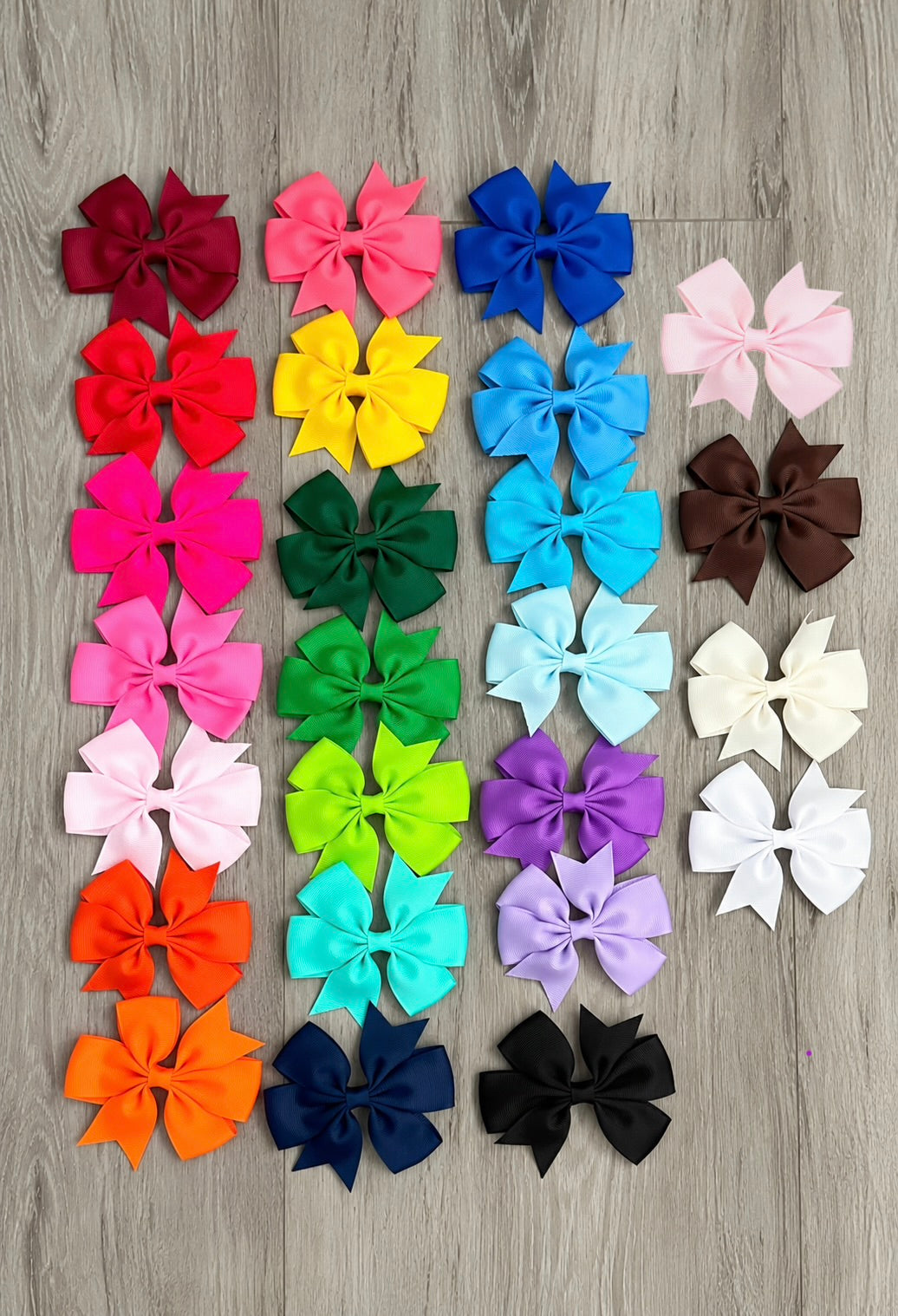 3” Pinwheel Hair Bows, Set of 2