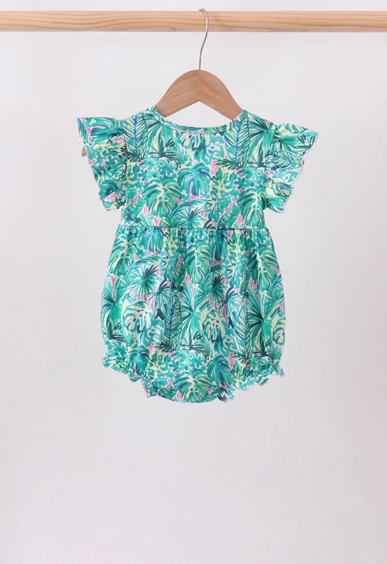 Green lily floral bubble