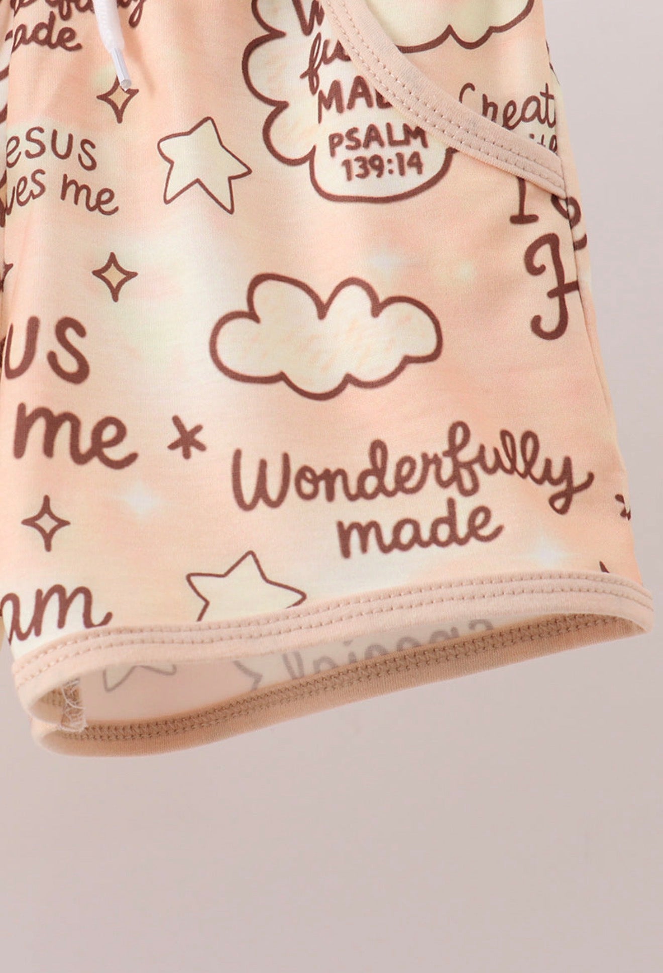 Child of God embroidered shorts set
