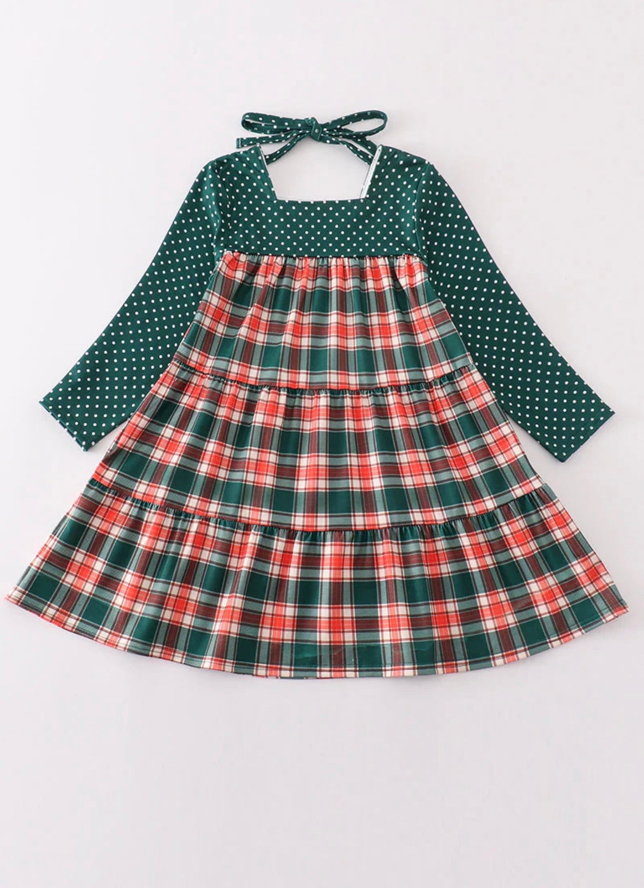 Forest Merry Christmas Plaid Dress ￼