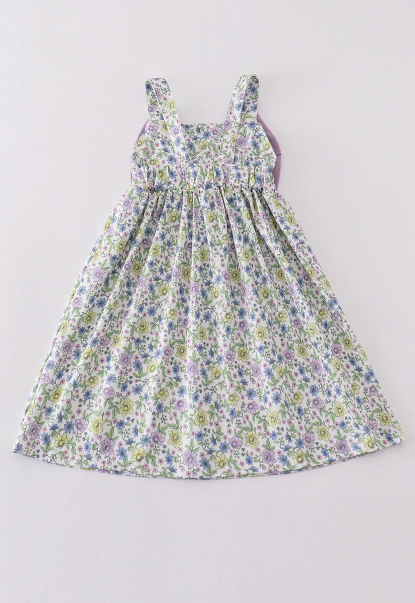 Purple bow floral dress